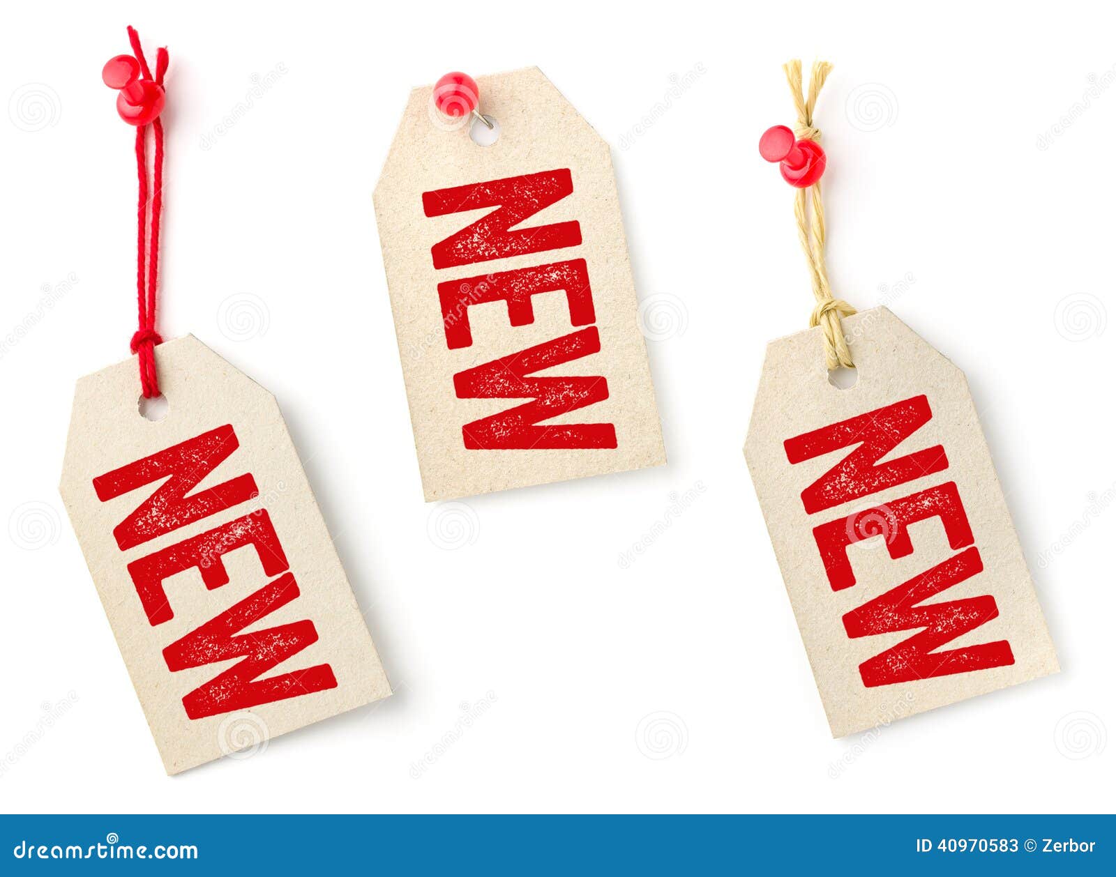 Tags with the text New stock image. Image of sign, cardboard 40970583