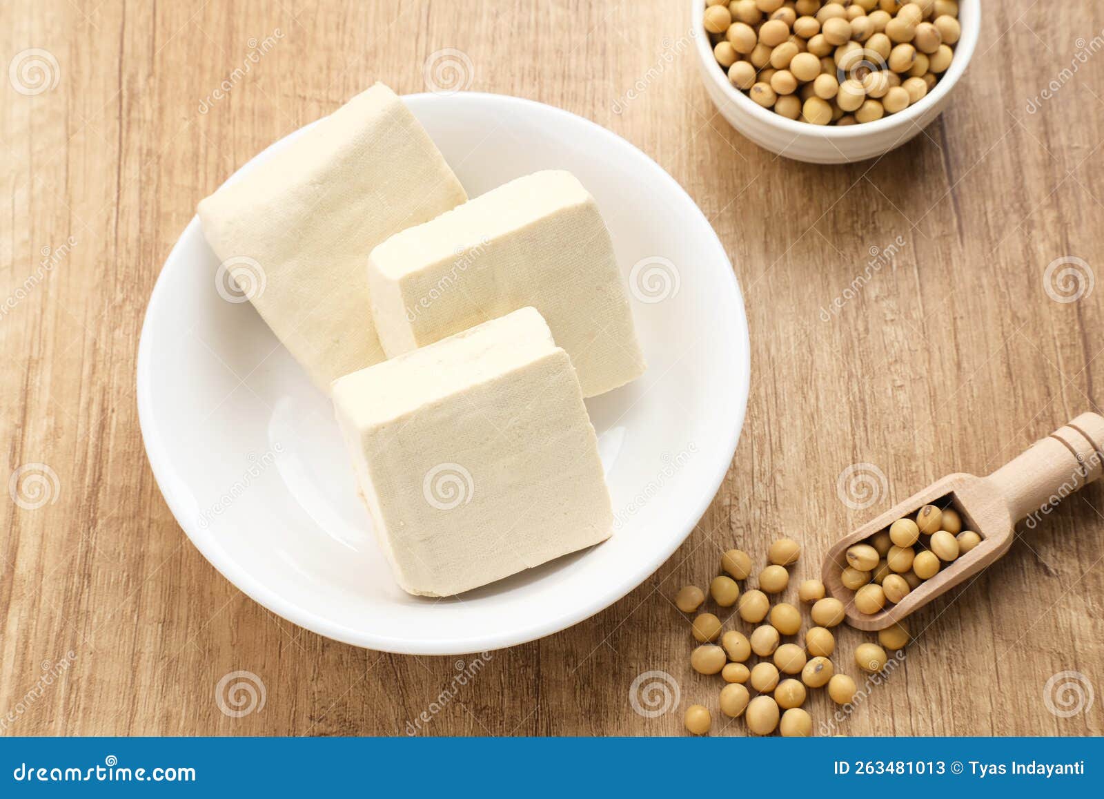Tahu Putih or Tofu, One of Raw Ingredient Food Stock Image - Image of