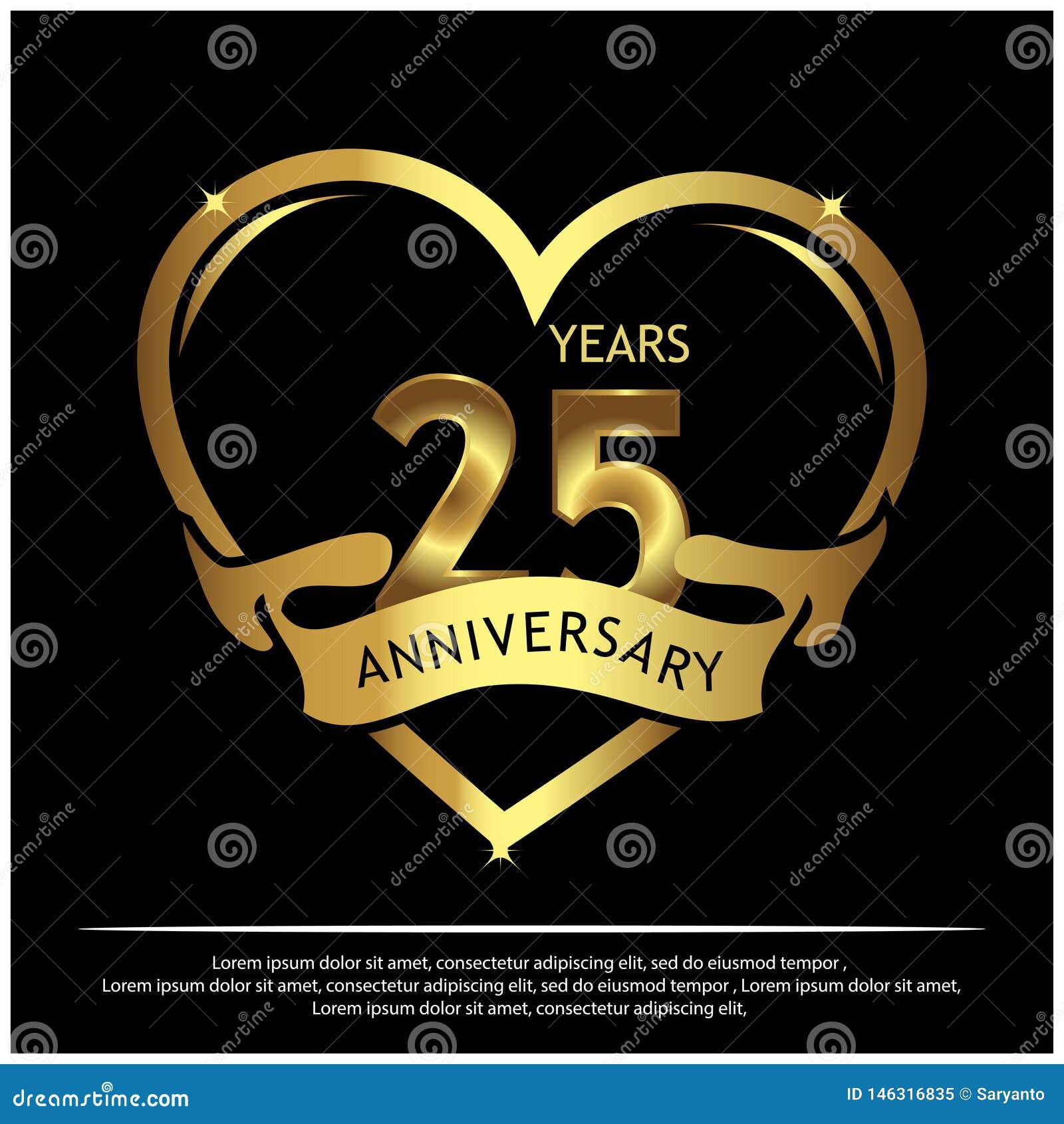 25 Years Anniversary Golden Anniversary Template Design For Web Game Creative Poster Booklet Leaflet Flyer Magazine Invita Stock Vector Illustration Of Icon Abstract