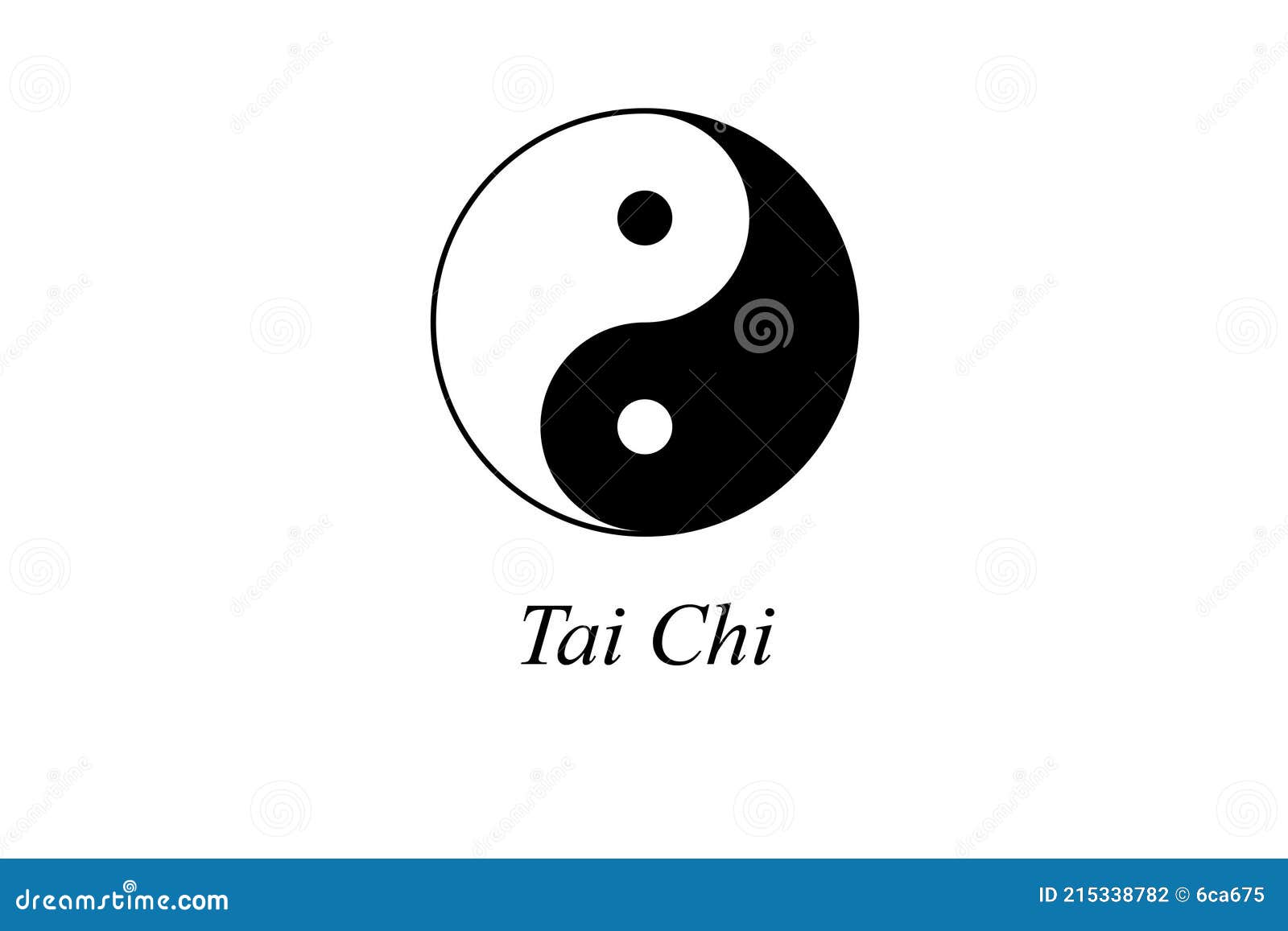 Taoism Tai Chi Religion Symbol With Its Traditional Chinese Text Stock ...