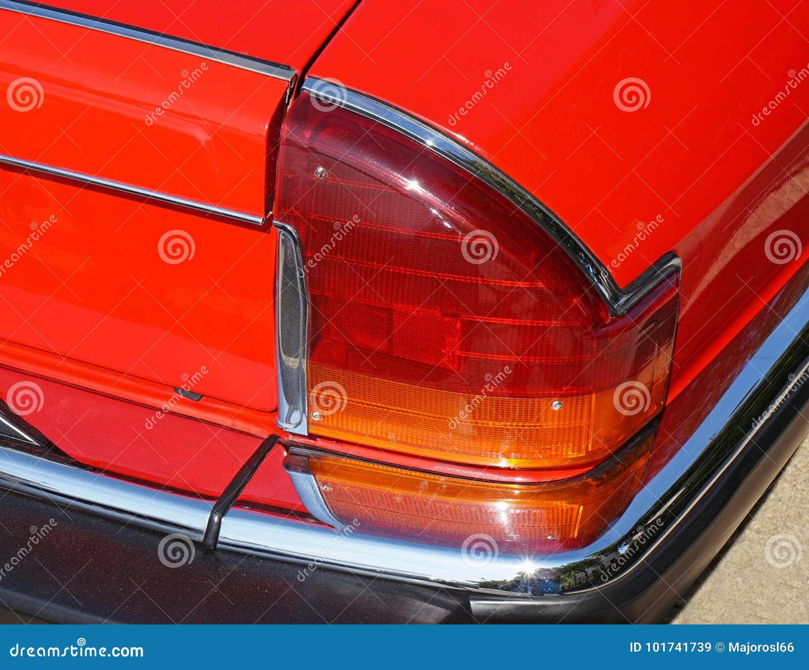 Tail light of an old car stock image. Image of rear 101741739
