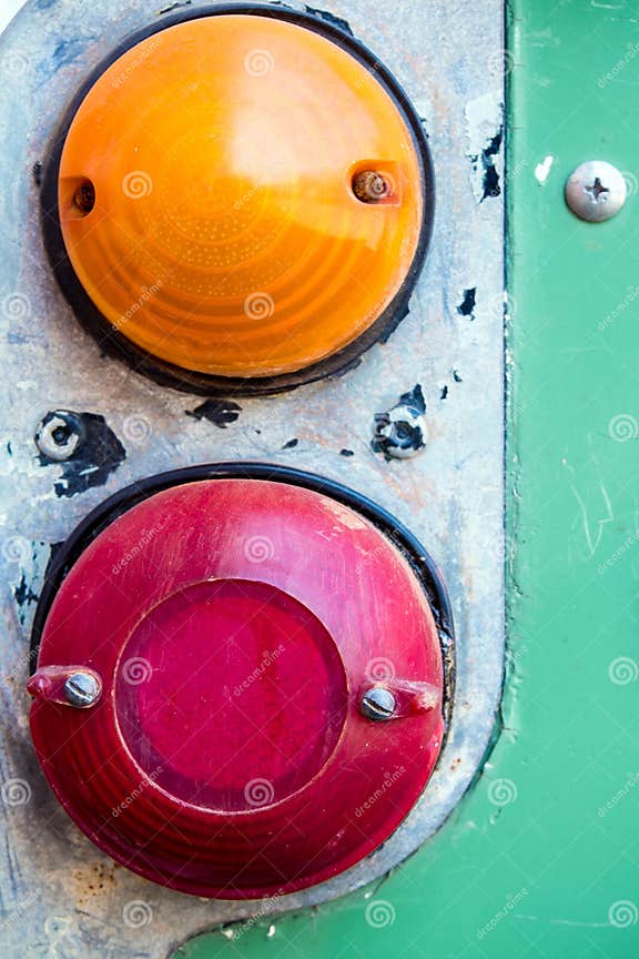 Tail lights of antique car stock image. Image of detail 94332431