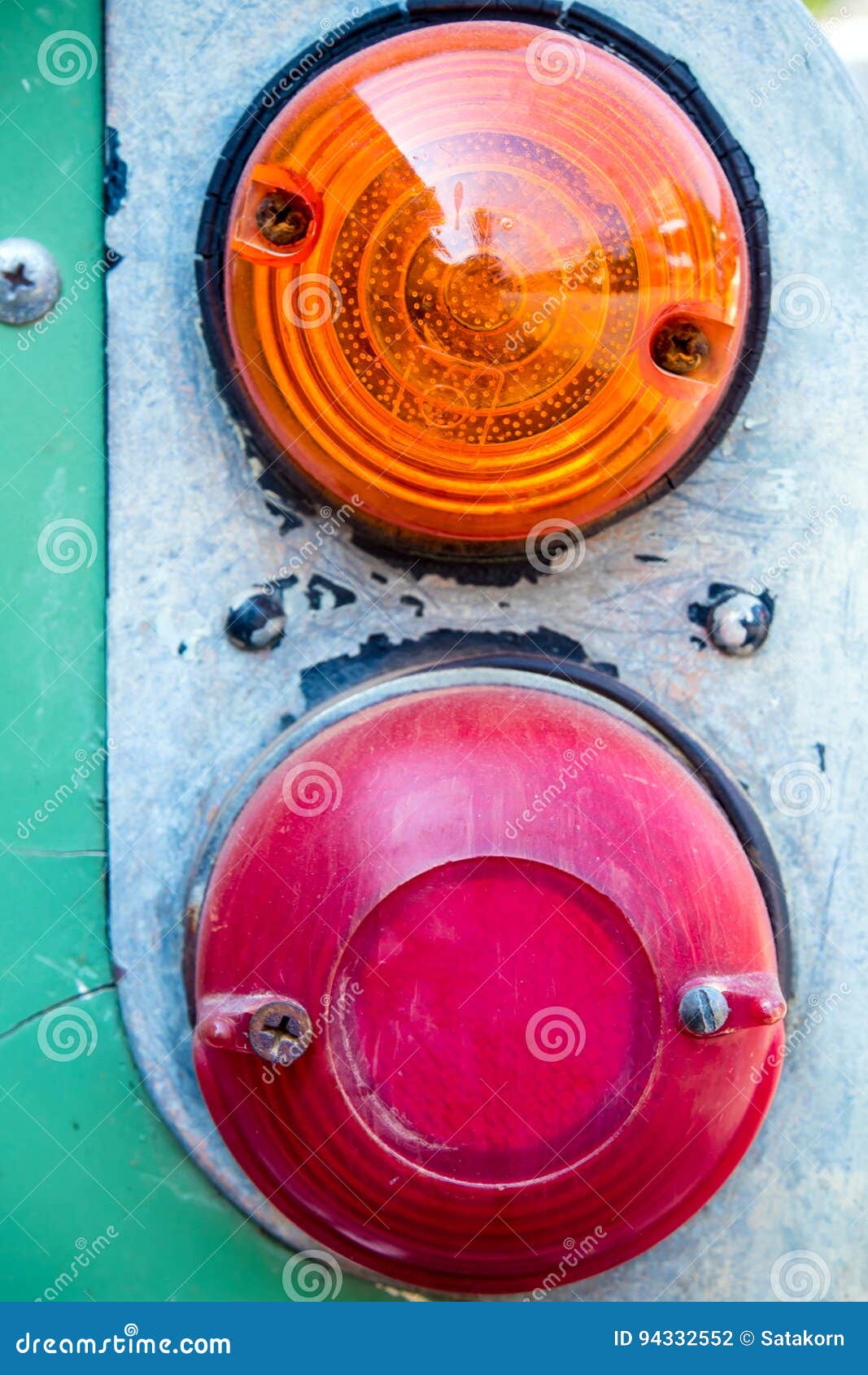 Tail lights of antique car stock photo. Image of back 94332552