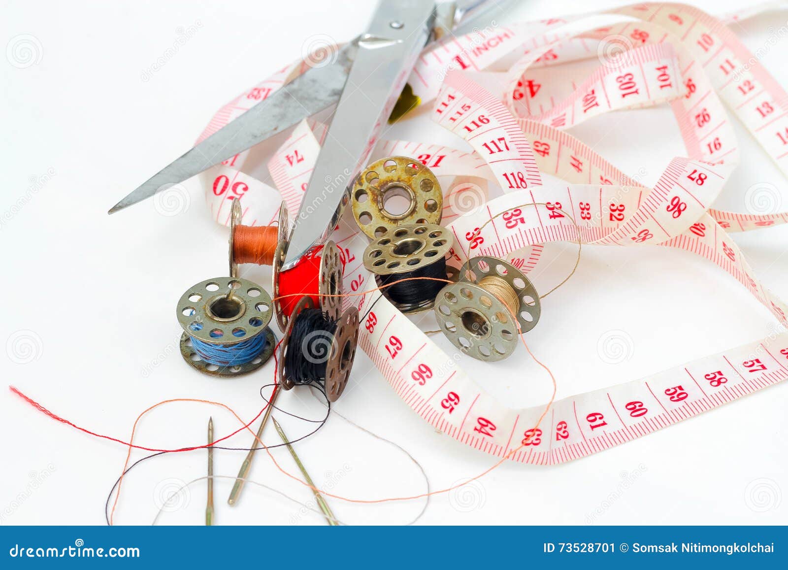 Tailor accessories. stock image. Image of scissor, object 73528701