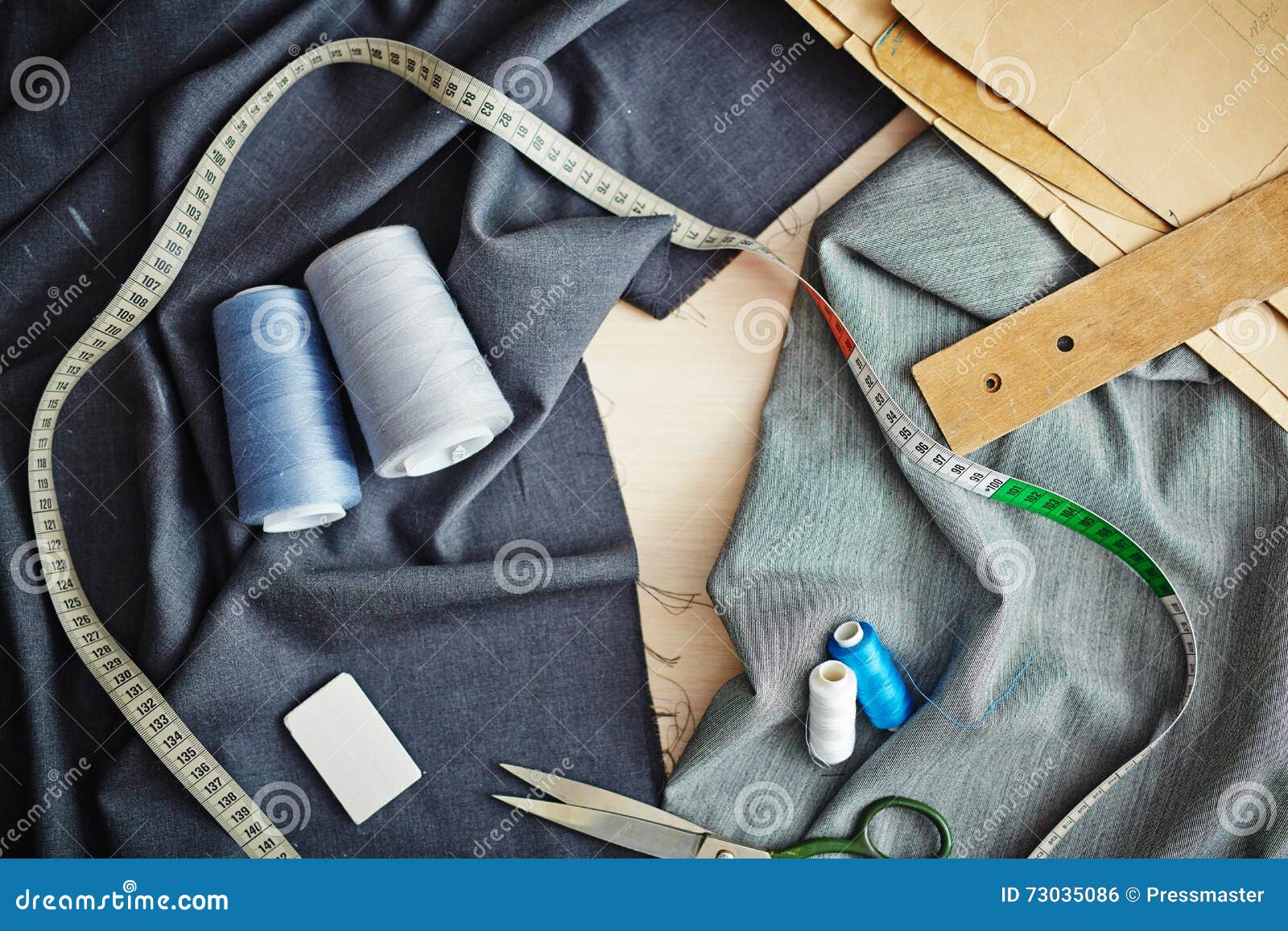 Tailor equipment stock photo. Image of sewing, textile 73035086