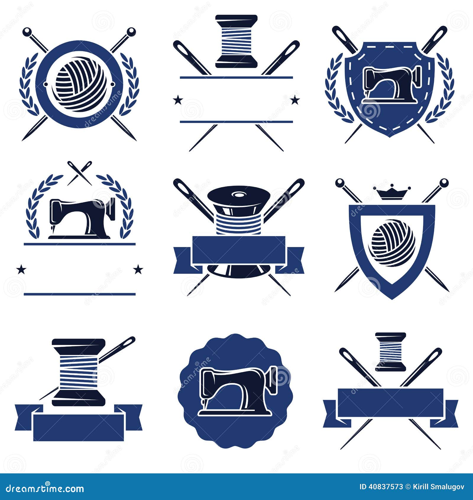 Tailor Labels Set. Vector Stock Vector