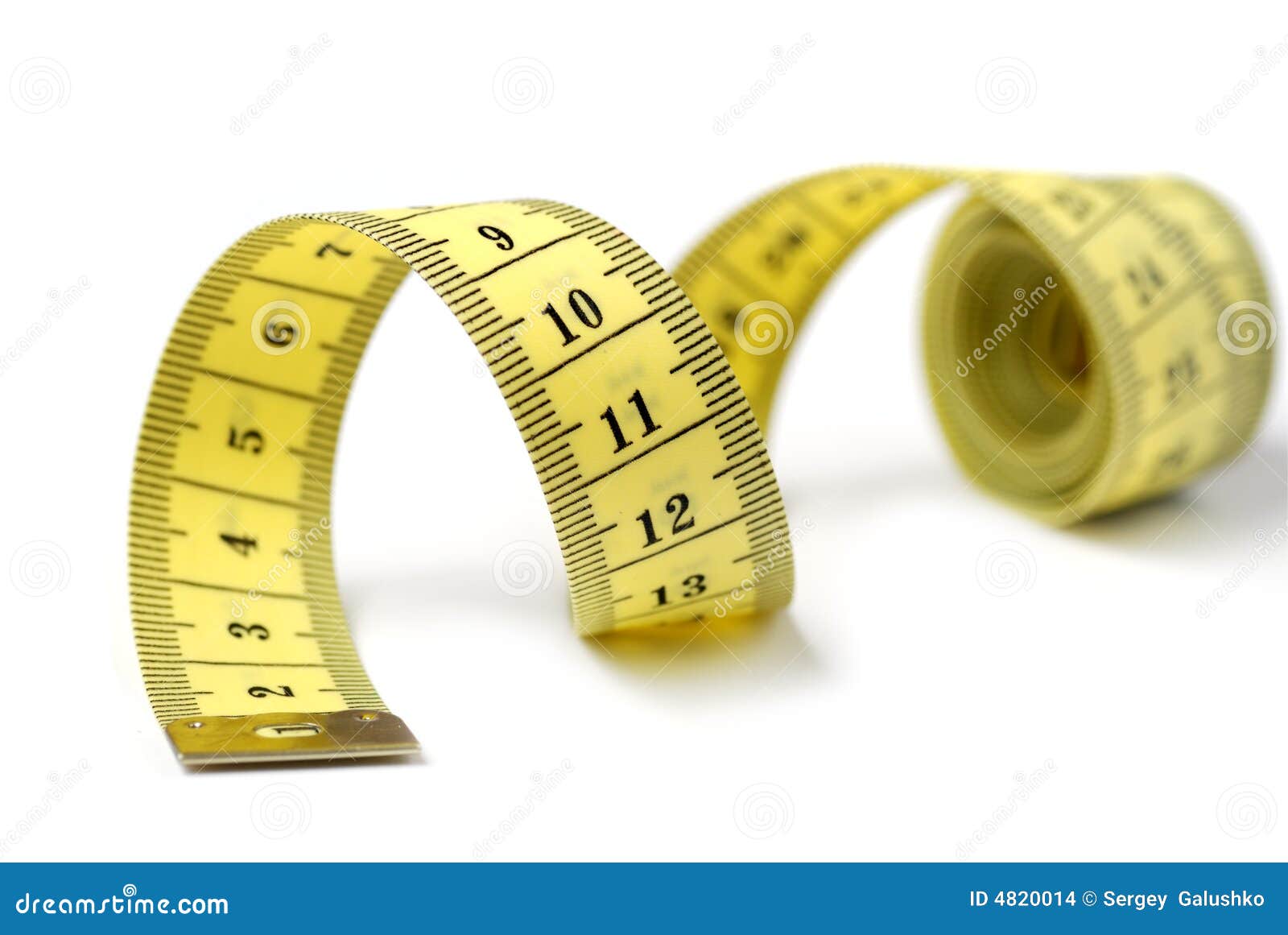 Tailor Measuring Tape Isolated Stock Photo - Image of overweight, inch:  4820014