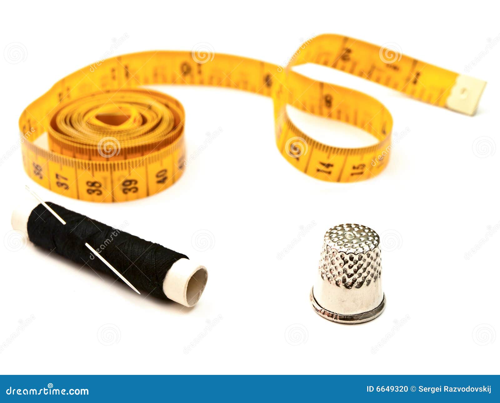Tailor meter, thimble stock photo. Image of tape, equipment 6649320