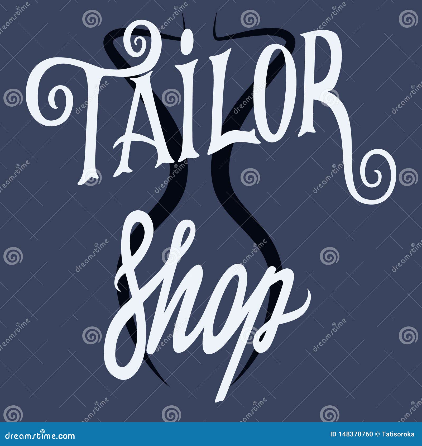 Tailor Shop. Vector Illustration. the Logo Atelier. Sewing Studio Banner Stock Illustration