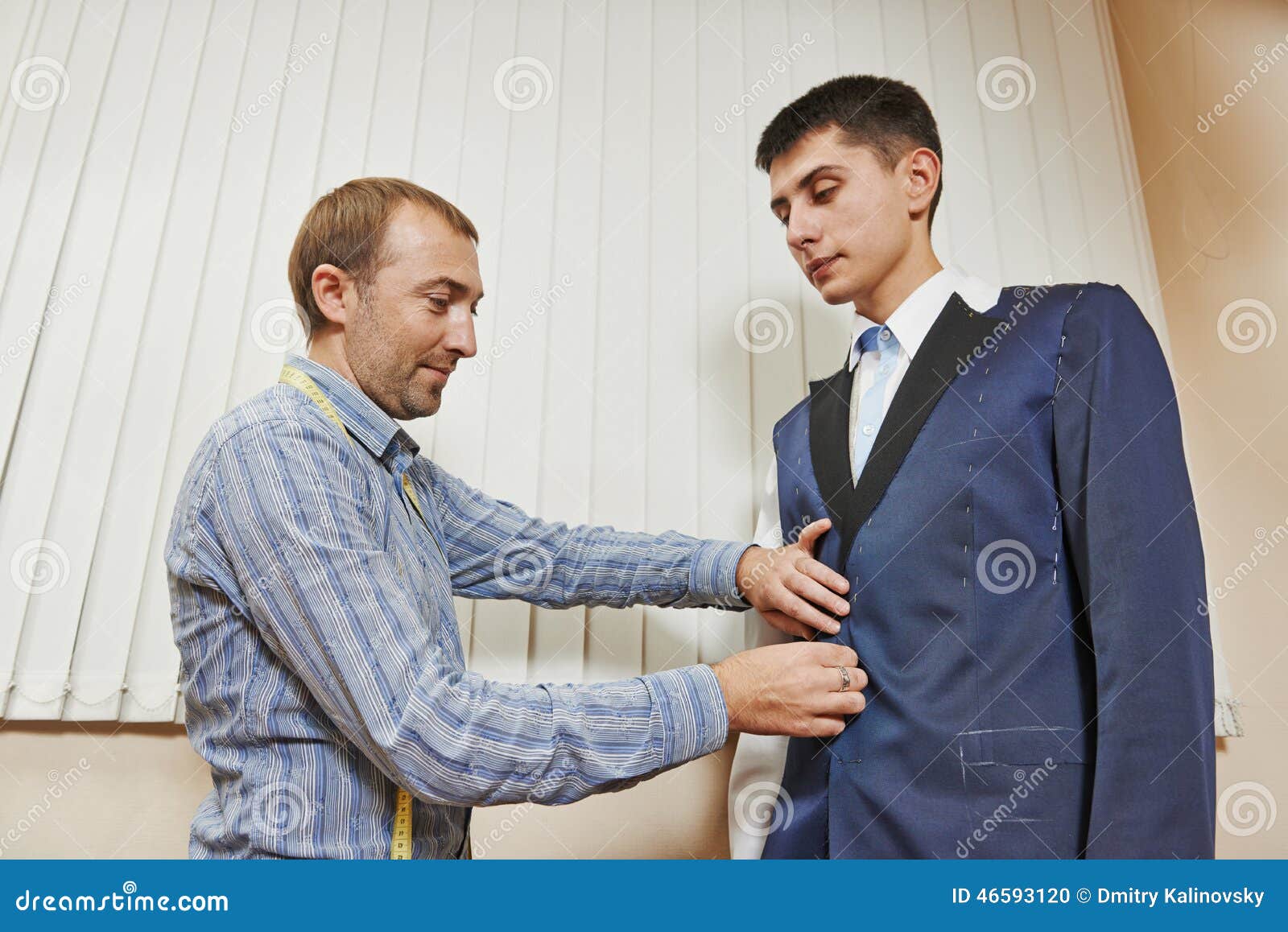 Tailor suit fitting stock photo. Image of alterations 46593120