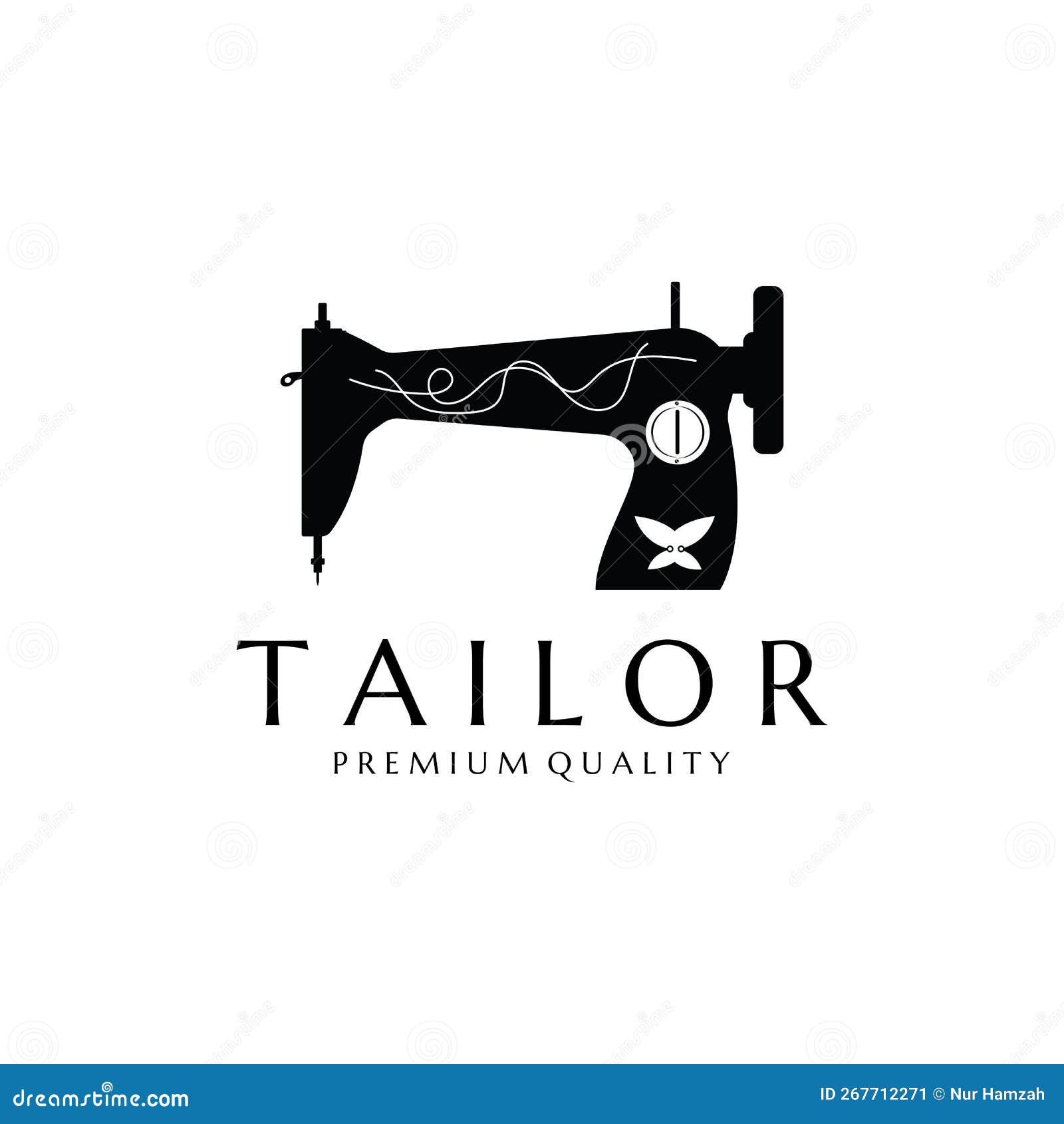 Vector Illustration Tailor Logo Template Stock Vector - Illustration of ...