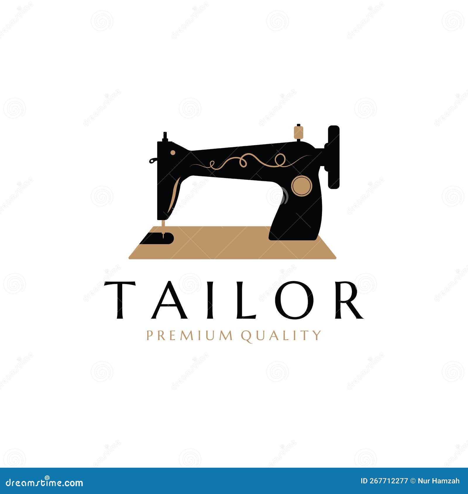 Vector Illustration Tailor Logo Template Stock Vector - Illustration of ...