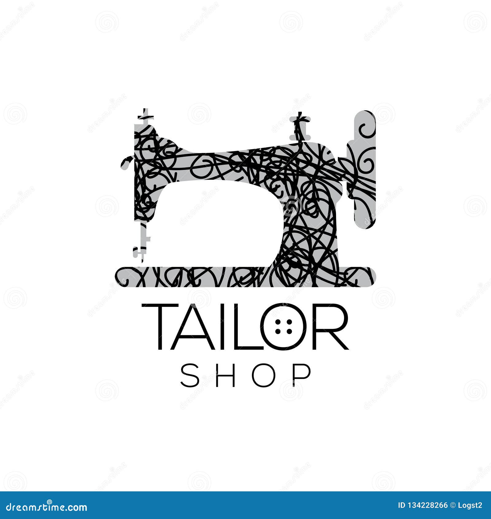 Tailor Vector Logo. Sewing Machine Logo Template. Fashion Logo Stock ...