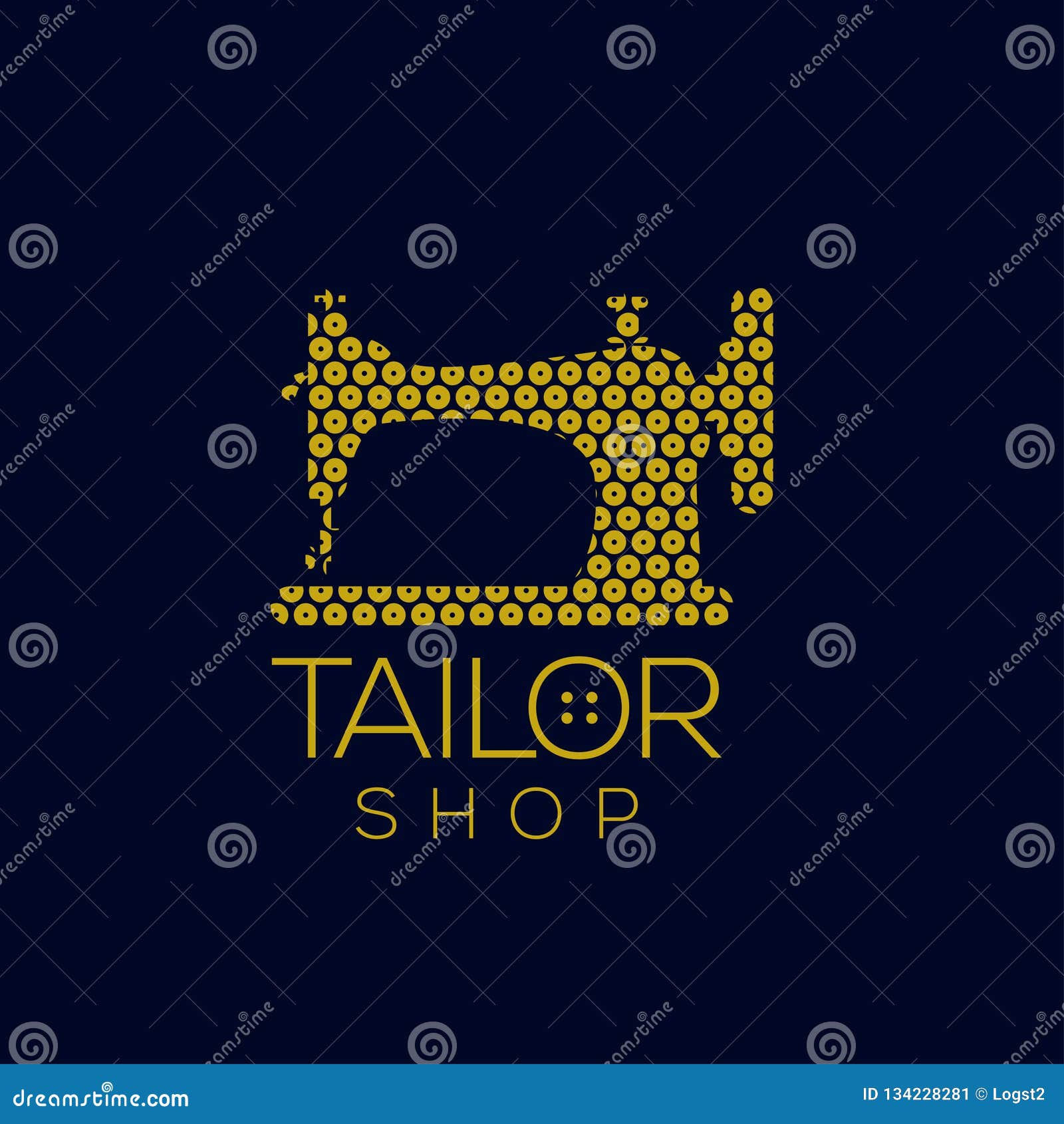 Tailor Vector Logo. Sewing Machine Logo Template. Fashion Logo Stock ...