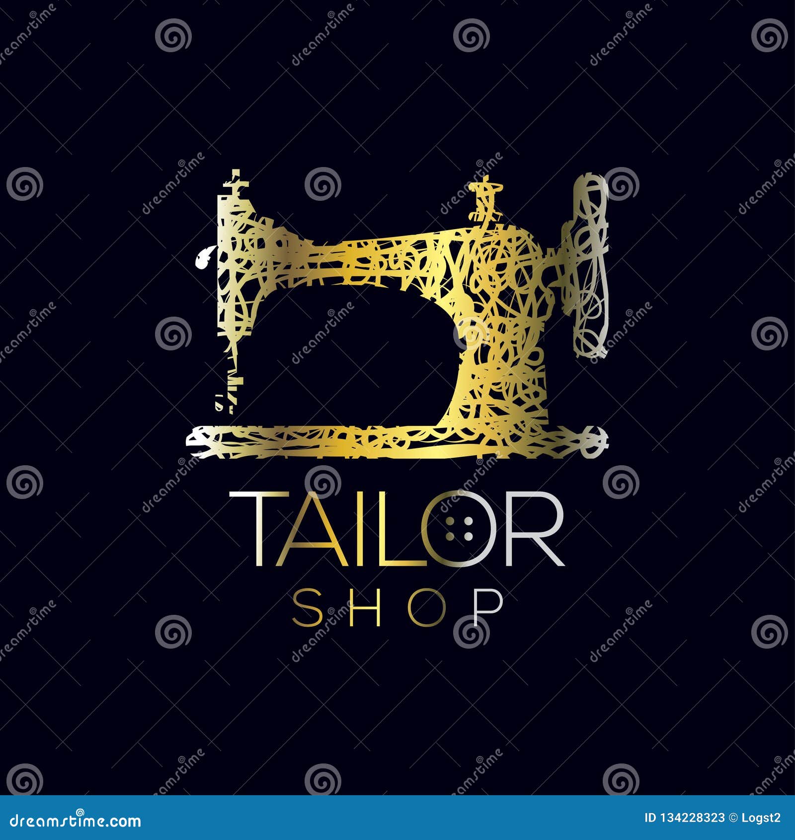 Tailor Vector Logo. Sewing Machine Logo Template. Fashion Logo Stock ...