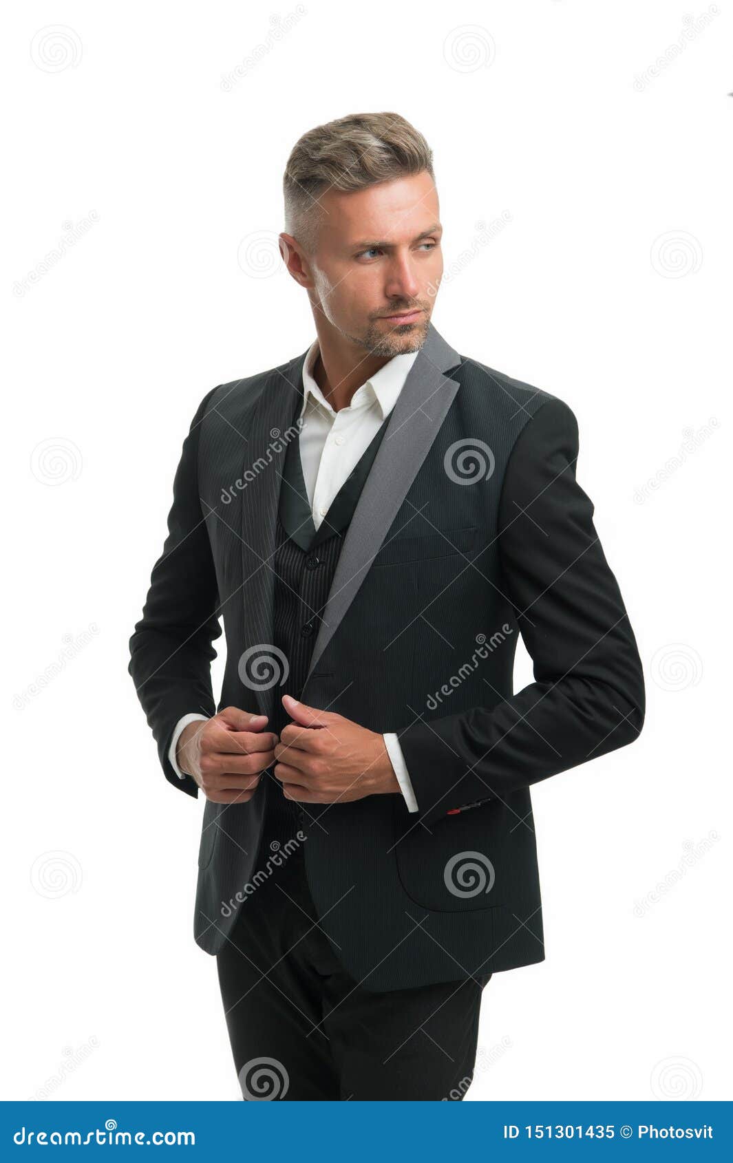 Man wearing tailored suit