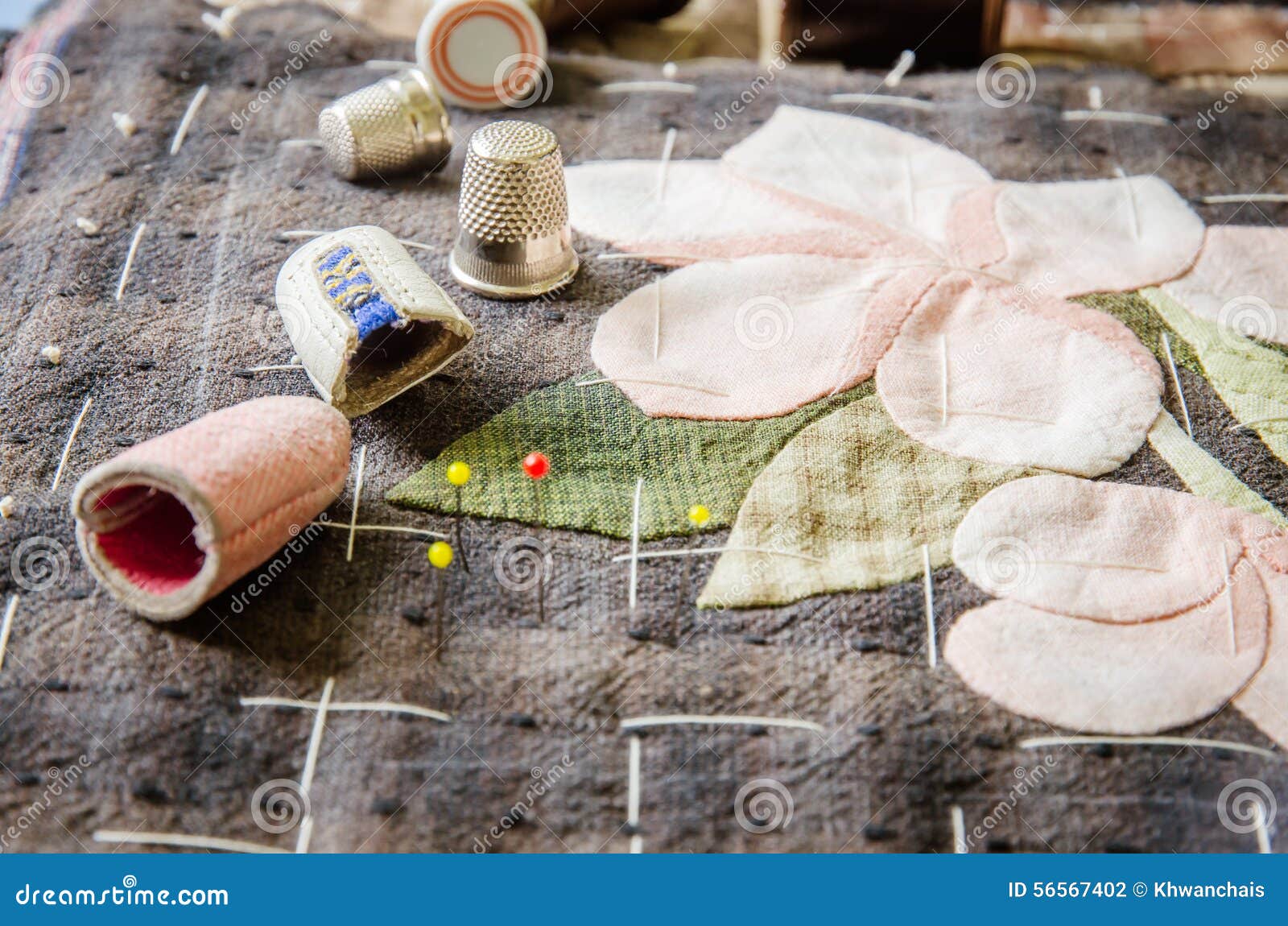 Tailoring Hobby Accessories. Sewing Craft Kit,Quilting Stock Photo
