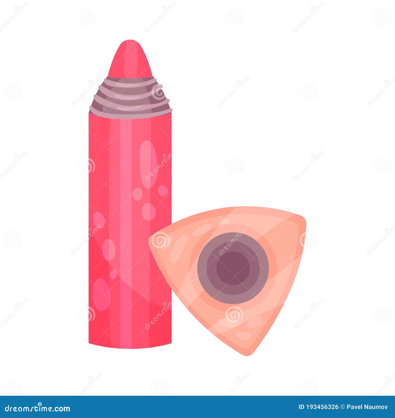 Tailors Chalk and Pencil Chalk As Sewing Accessory Vector Illustration
