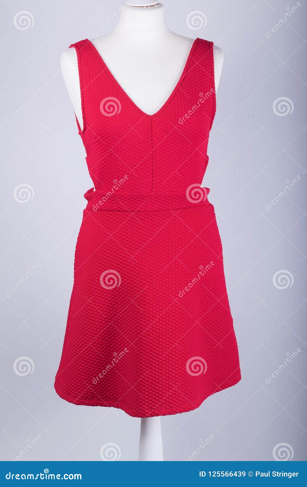 Tailors Mannequin Dressed in a Red Dress Stock Image - Image of uniform ...