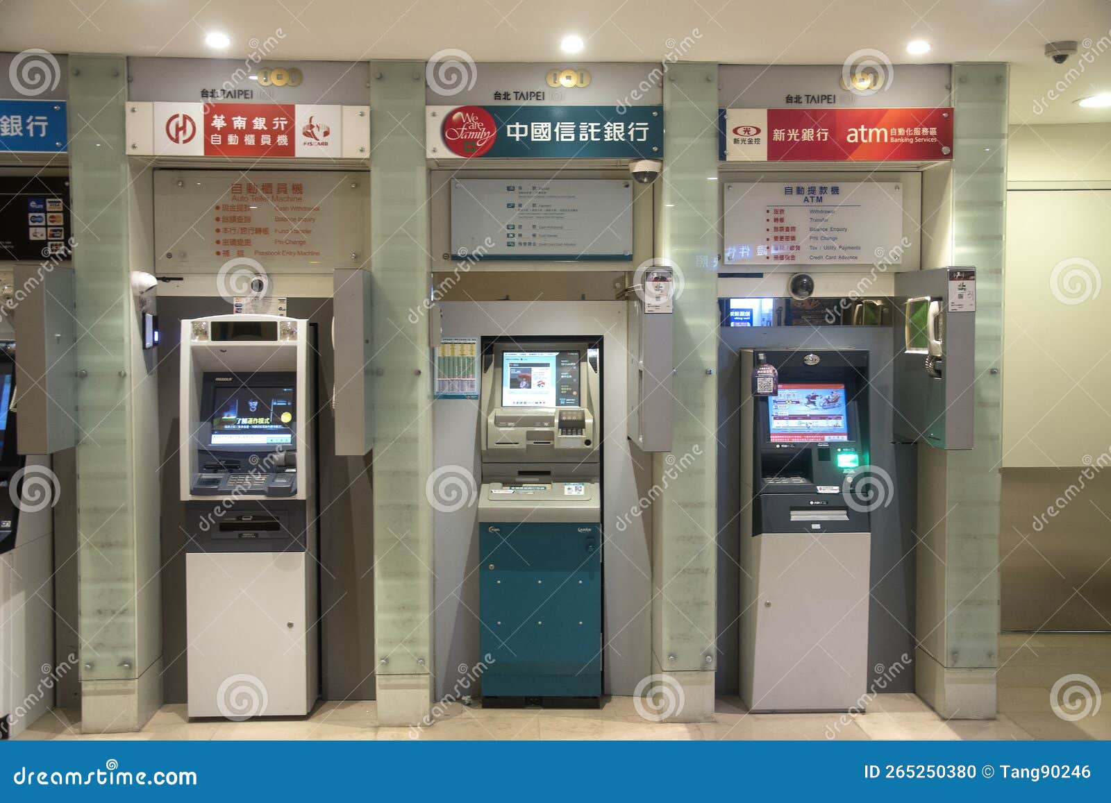 ATM Cash Dispenser at Taipei Editorial Image - Image of vacation, bank
