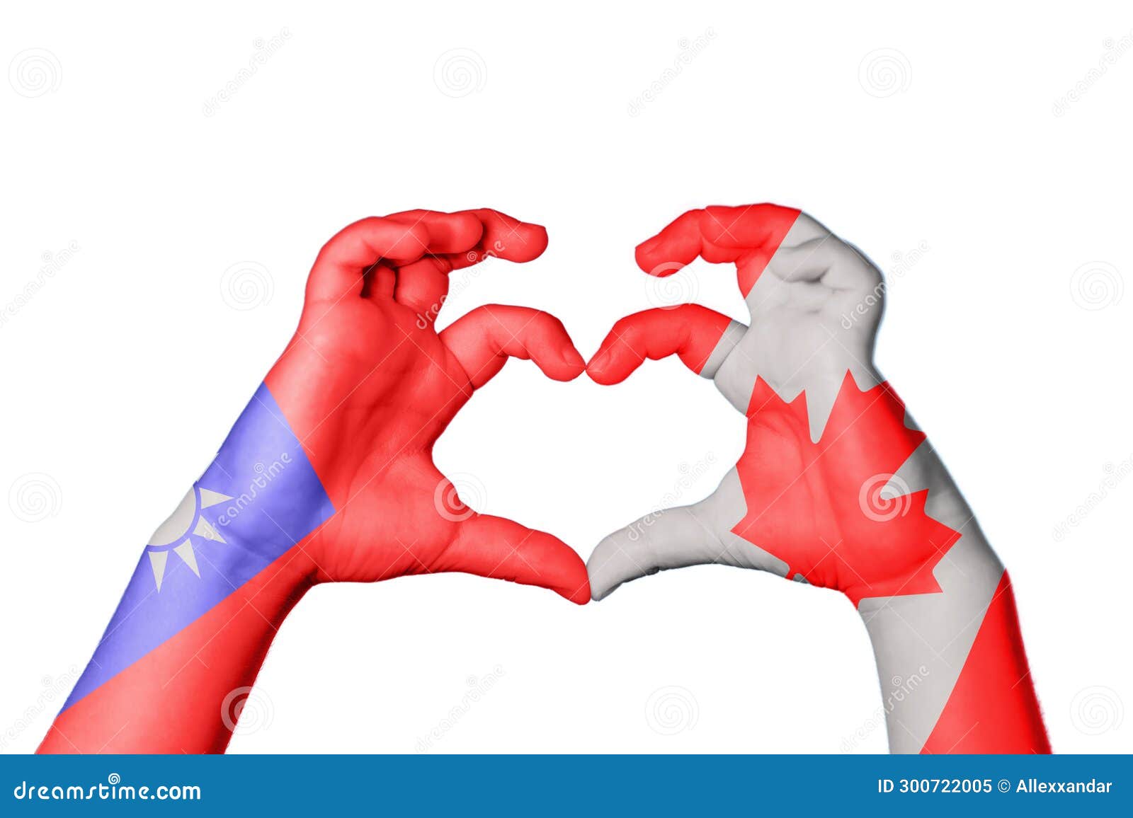 Taiwan Canada Heart, Hand Gesture Making Heart Stock Image Image of