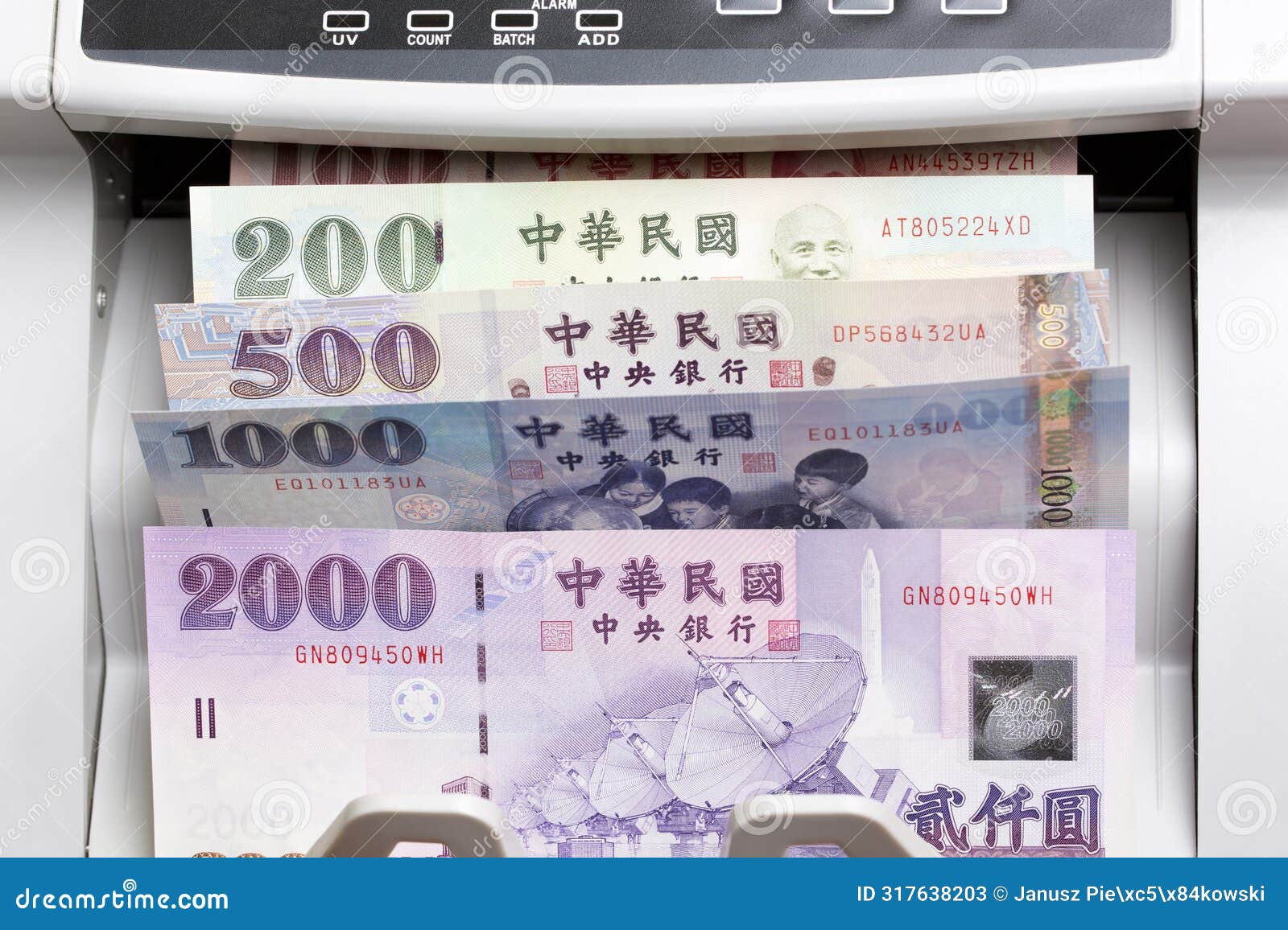 Taiwan Dollar in a Counting Machine Stock Image - Image of cash, closeup:  317638203