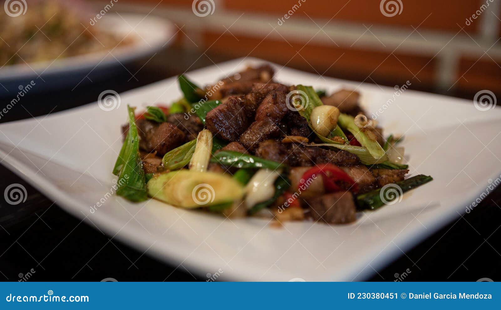 Taiwan Hakka Traditional Cuisine of Stir Fried Pork. Eating a Taiwanese ...