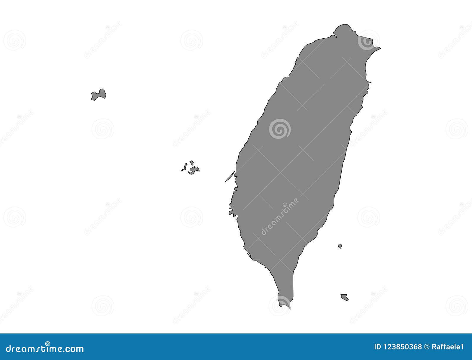 taiwan state map  silhouette