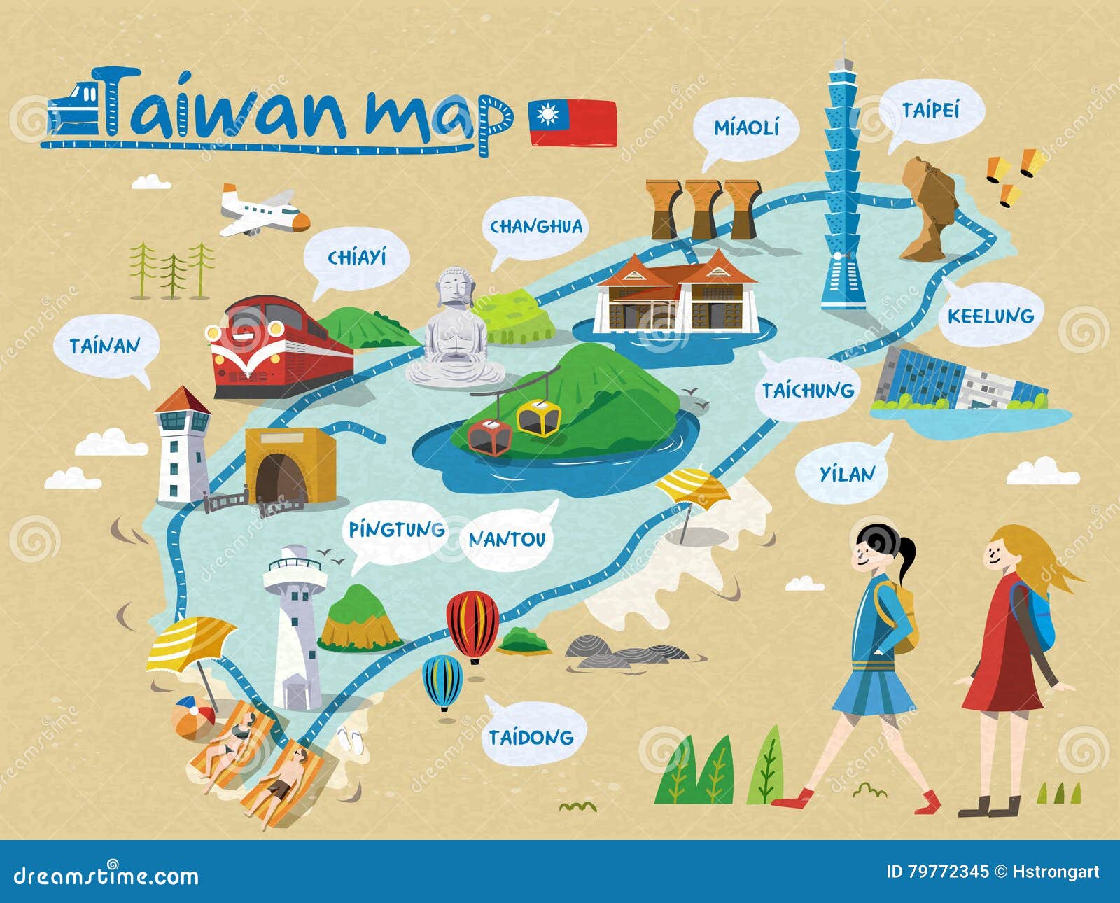 taiwan travel map