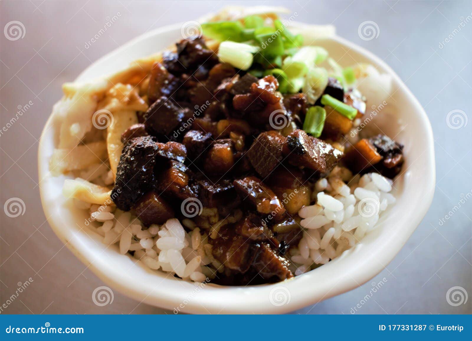 Taiwanese Dish Lu Rou Fan Minced Pork Rice Braised Pork Rice Stock Image Image Of Food Curry