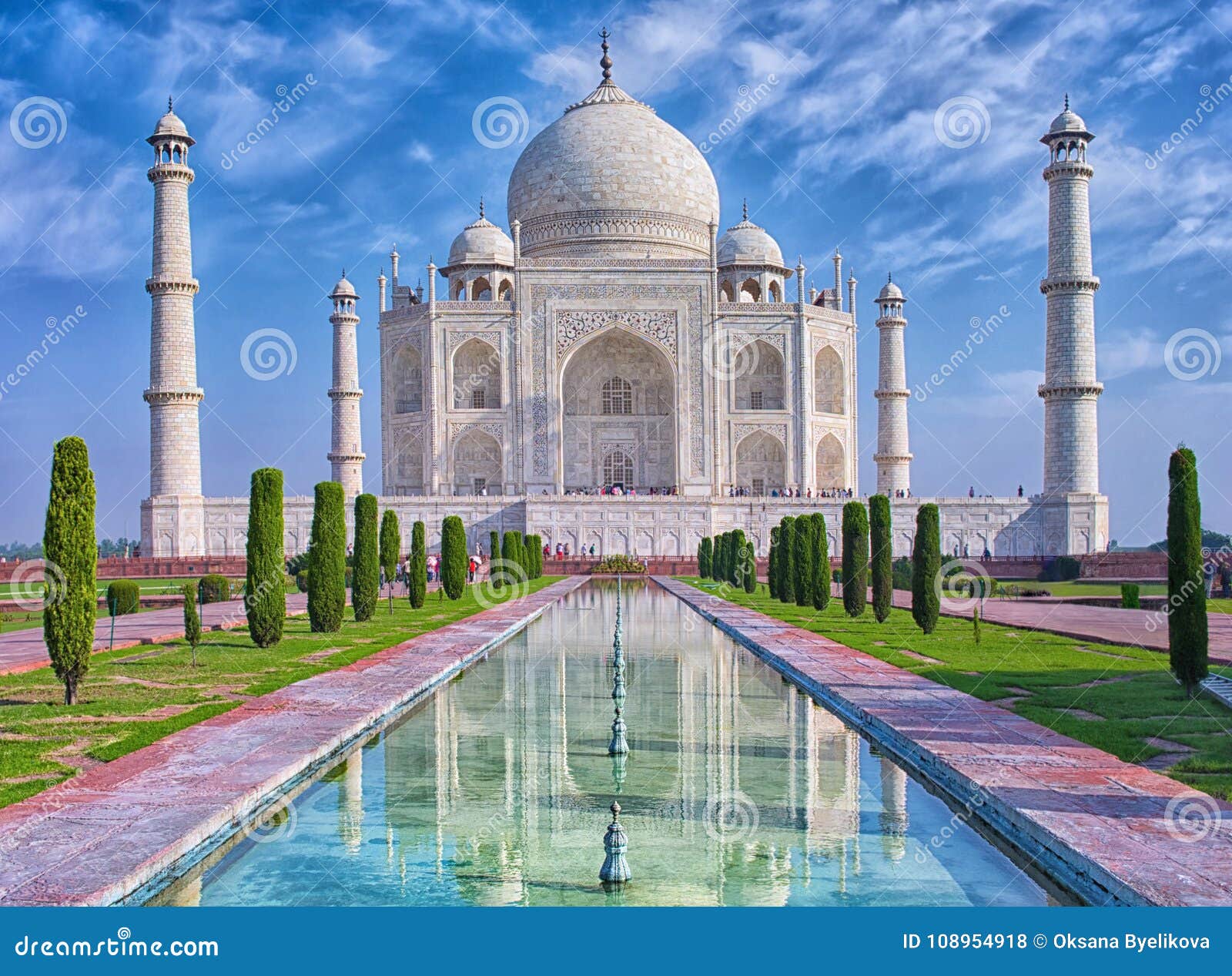 Taj Mahal in Agra, India stock photo. Image of love - 108954918