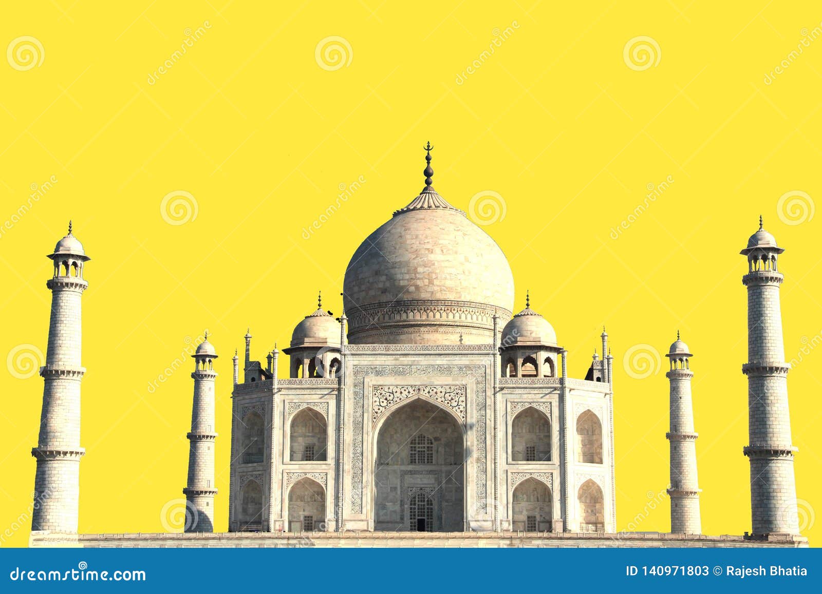 Taj Mahal Com Fundo Amarelo Imagem de Stock - Imagem de mesquita, viagem:  140971803, image size:1600x1157