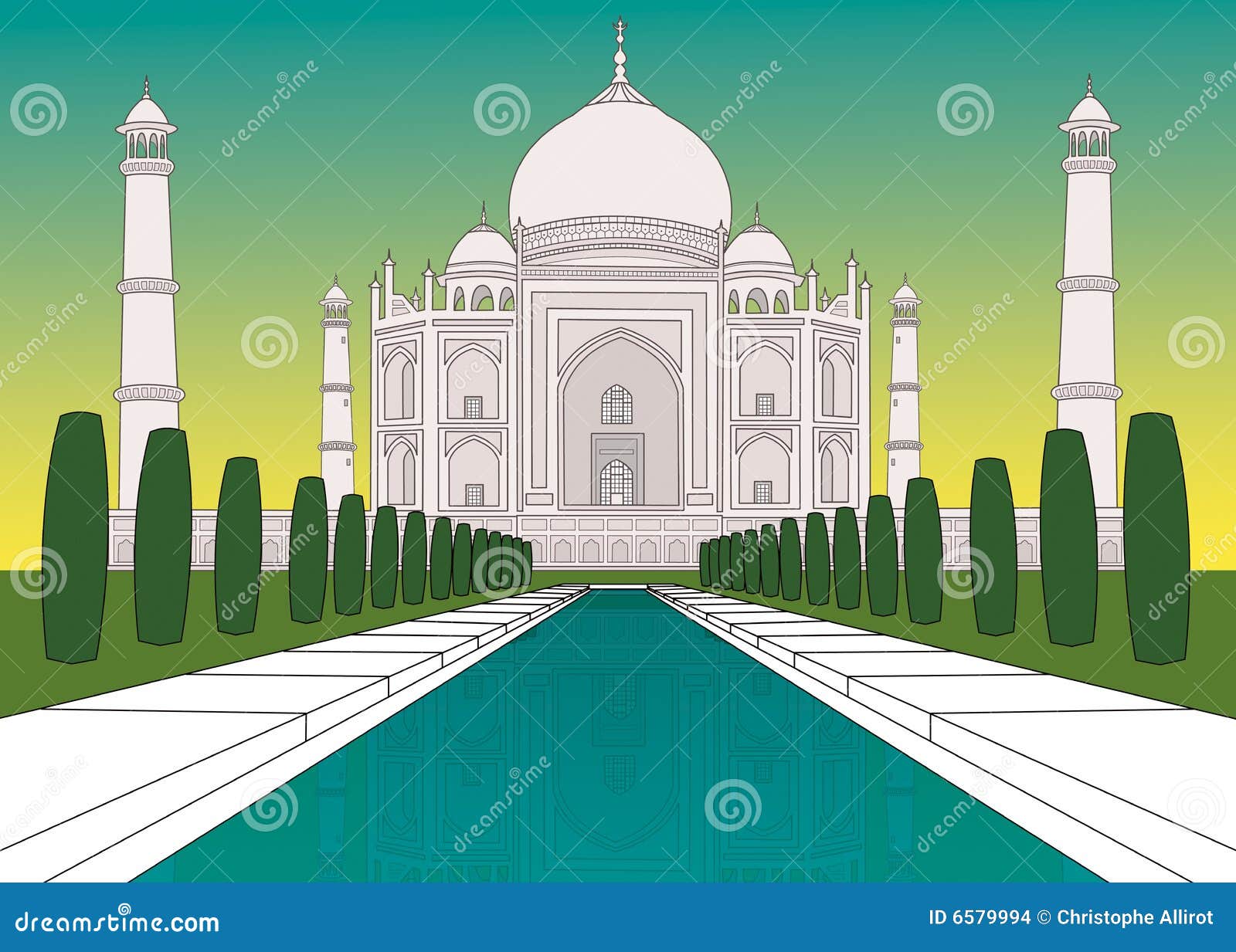 How to draw the Taj Mahal | Step by step Drawing tutorials-saigonsouth.com.vn