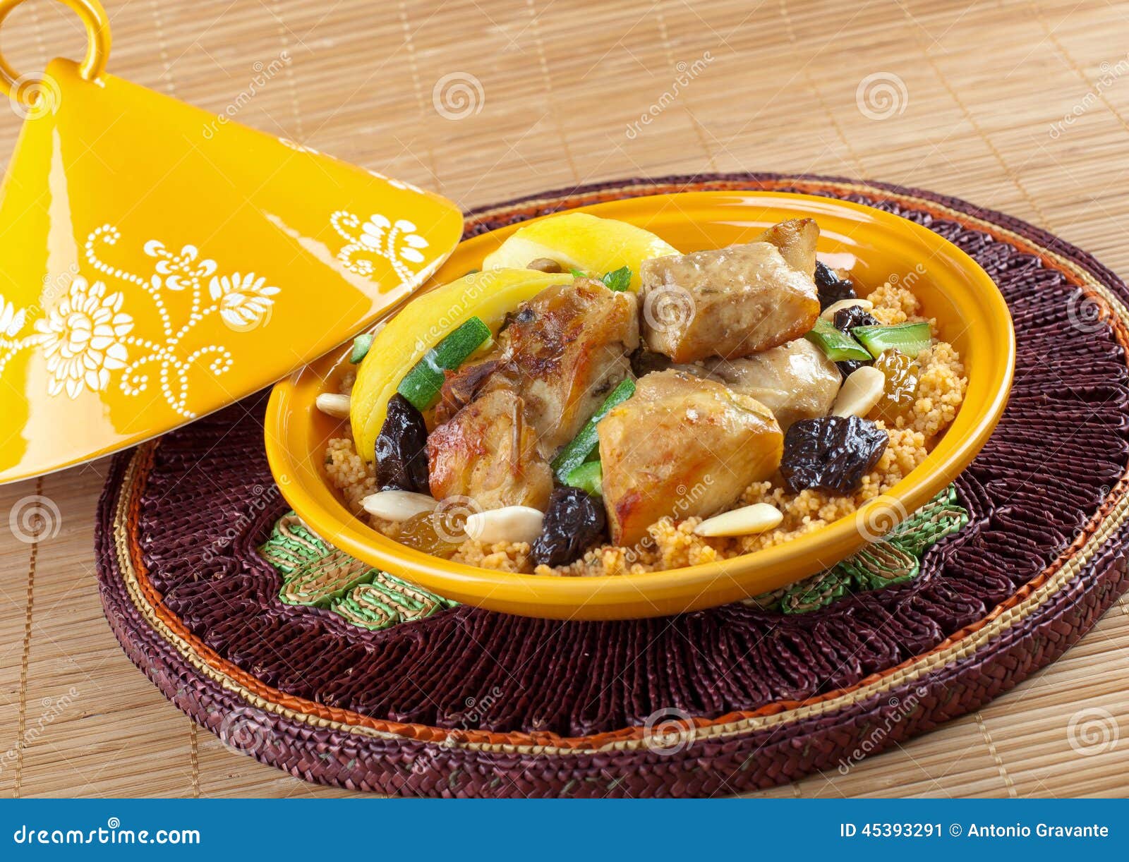 Tajine, Moroccan Chicken with Lemon Confit Stock Image Image of