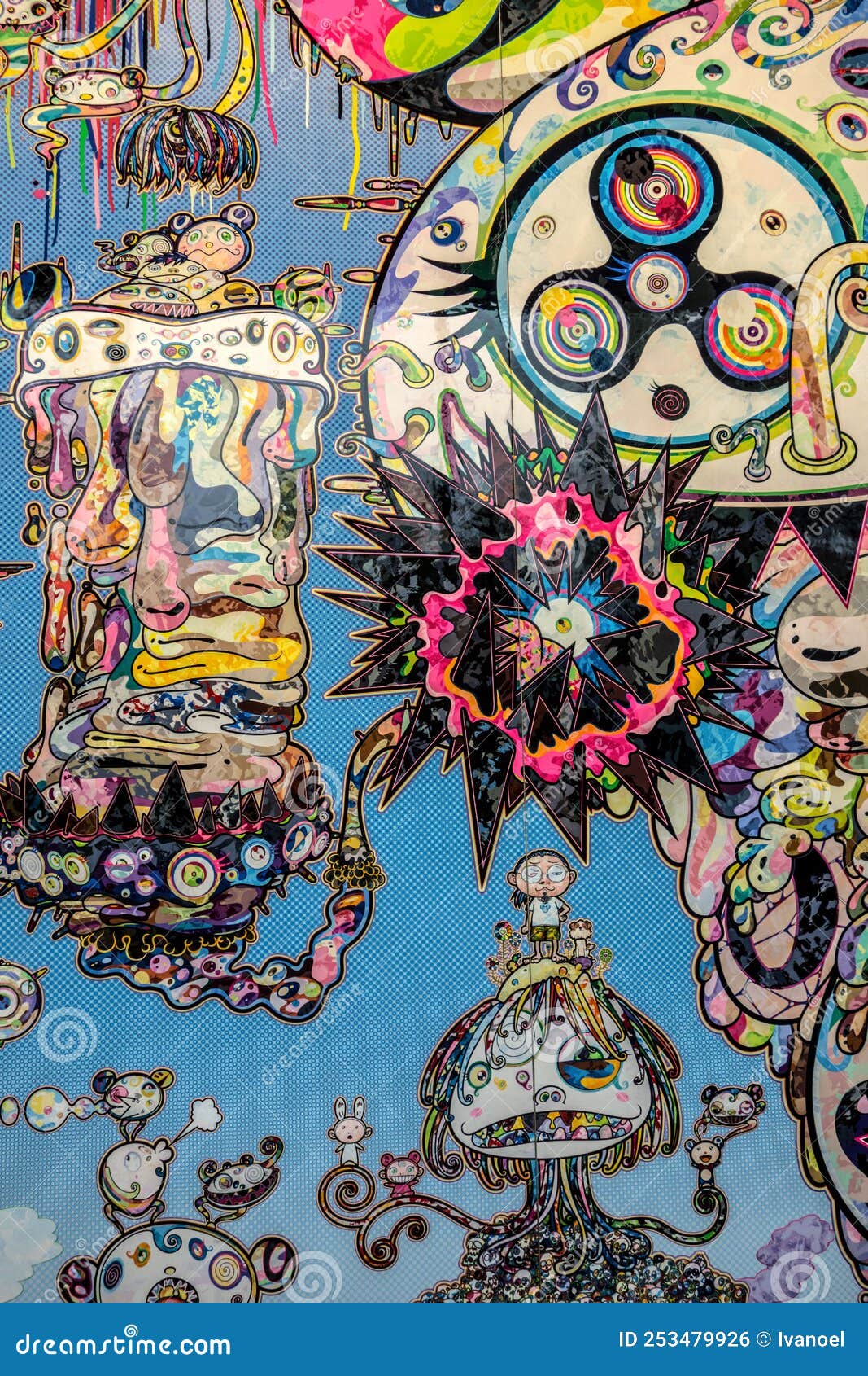 Takashi Murakami Art. Under the Radiation Falls, Garage Editorial Photo -  Image of culture, pattern: 253479926