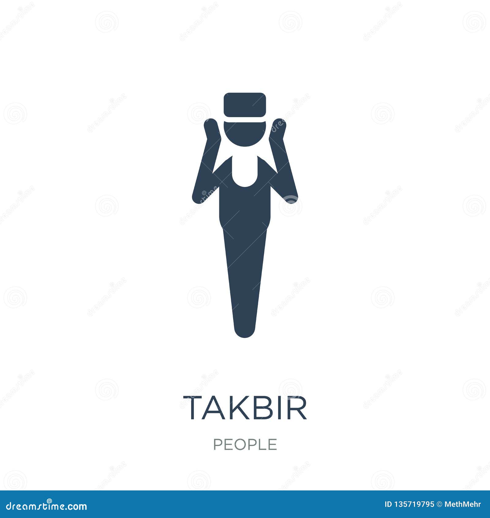 takbir icon in trendy  style. takbir icon  on white background. takbir  icon simple and modern flat  for