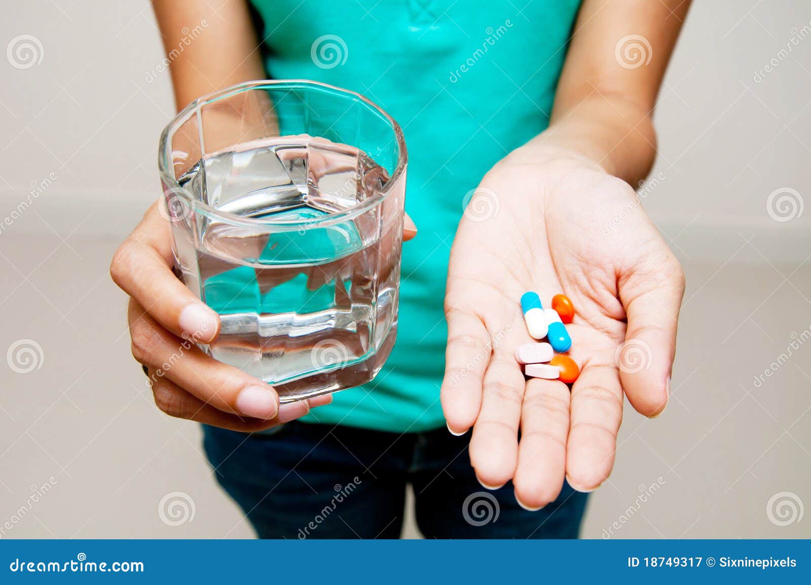Take medicine stock image. Image of person, caucasian 18749317