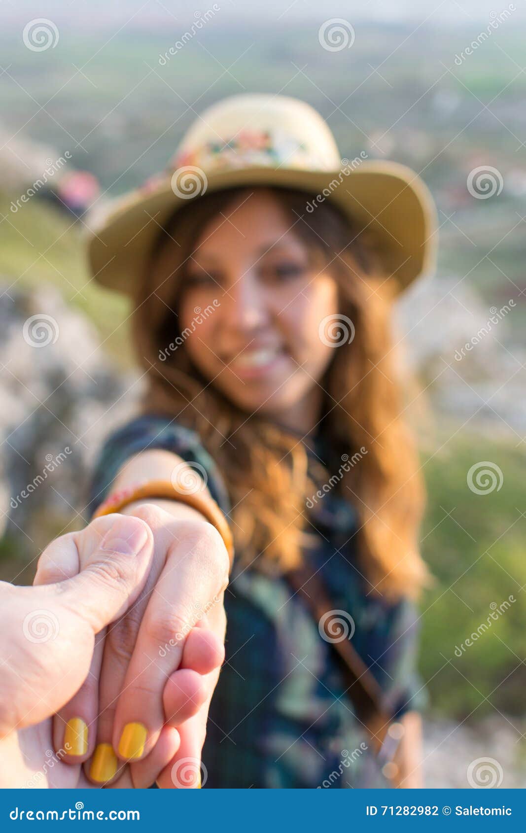 Take my hand stock photo. Image of hiking, outdoor, leading 71282982