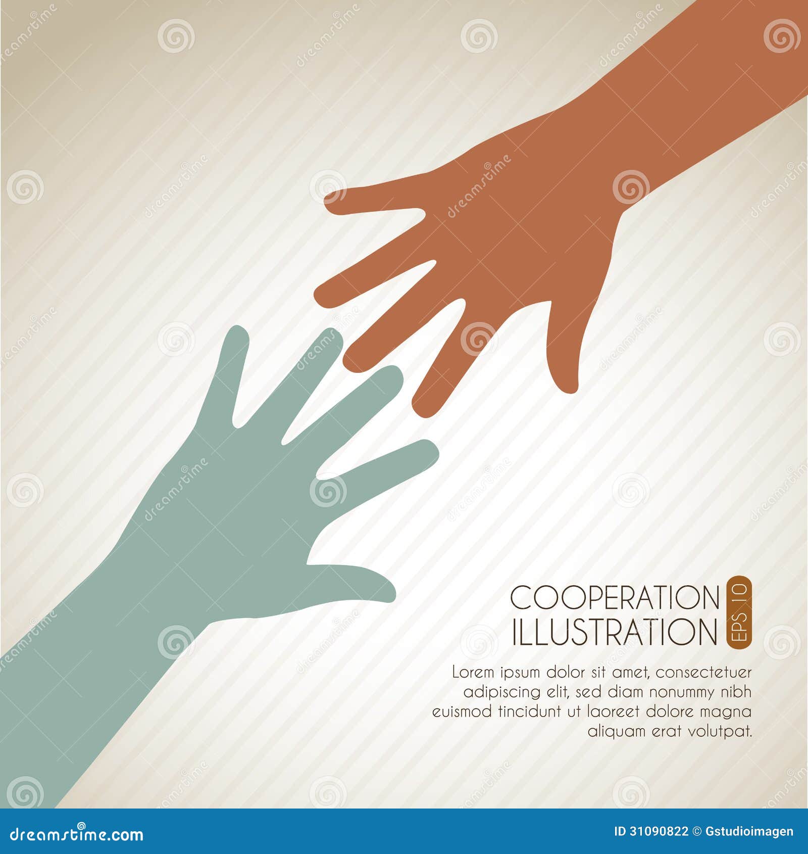 Take my hand stock vector. Illustration of manager, blue 31090822