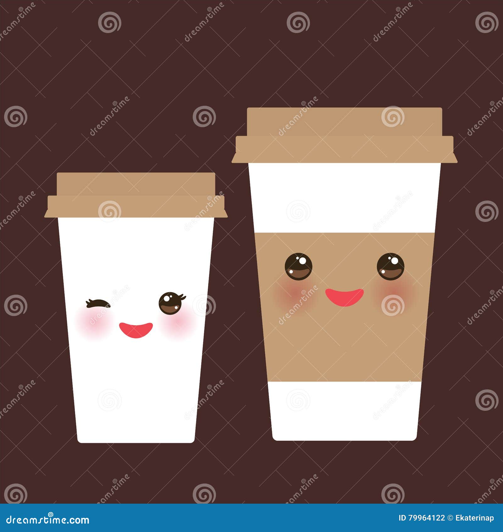 Kawaii Coffee Cup Character In Fun Action Stock Illustration - Download  Image Now - Coffee - Drink, Coffee Cup, Cup - iStock