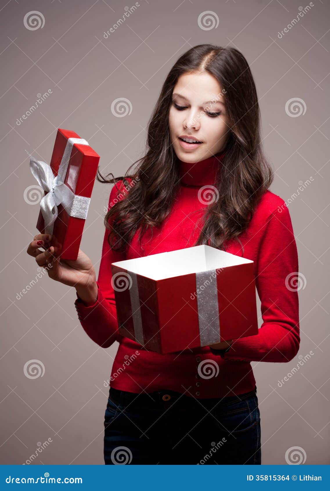 Take a peek. stock photo. Image of gift, beautiful, feminine - 35815364