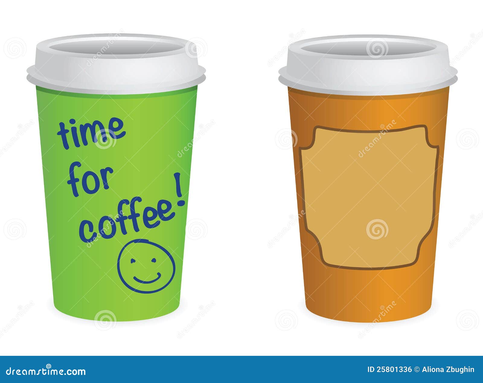 Free Vector  Blank coffee cups with drink takeaway symbols realistic set  isolated vector illustration