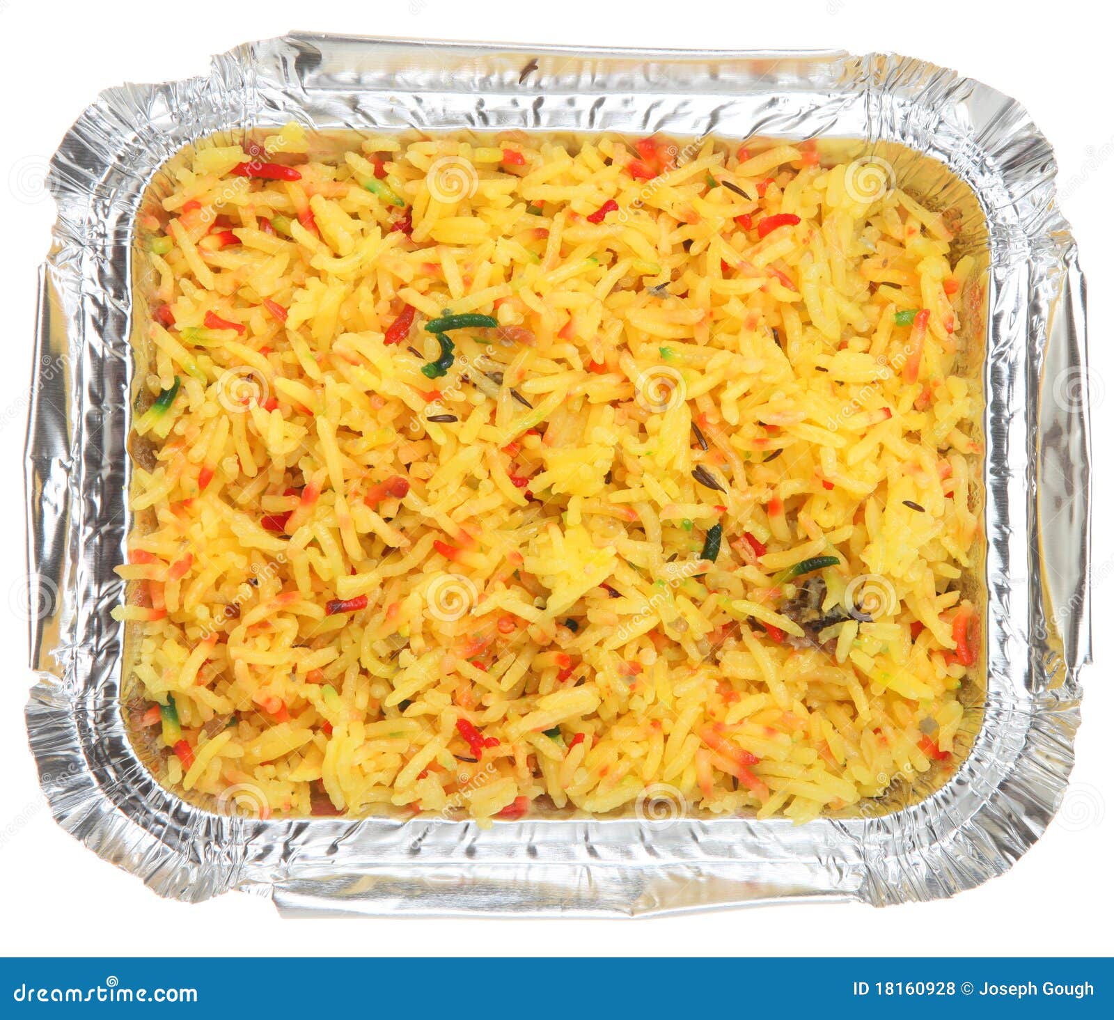 Takeaway Indio Del Arroz De Pilau Foto de archivo Imagen de envase