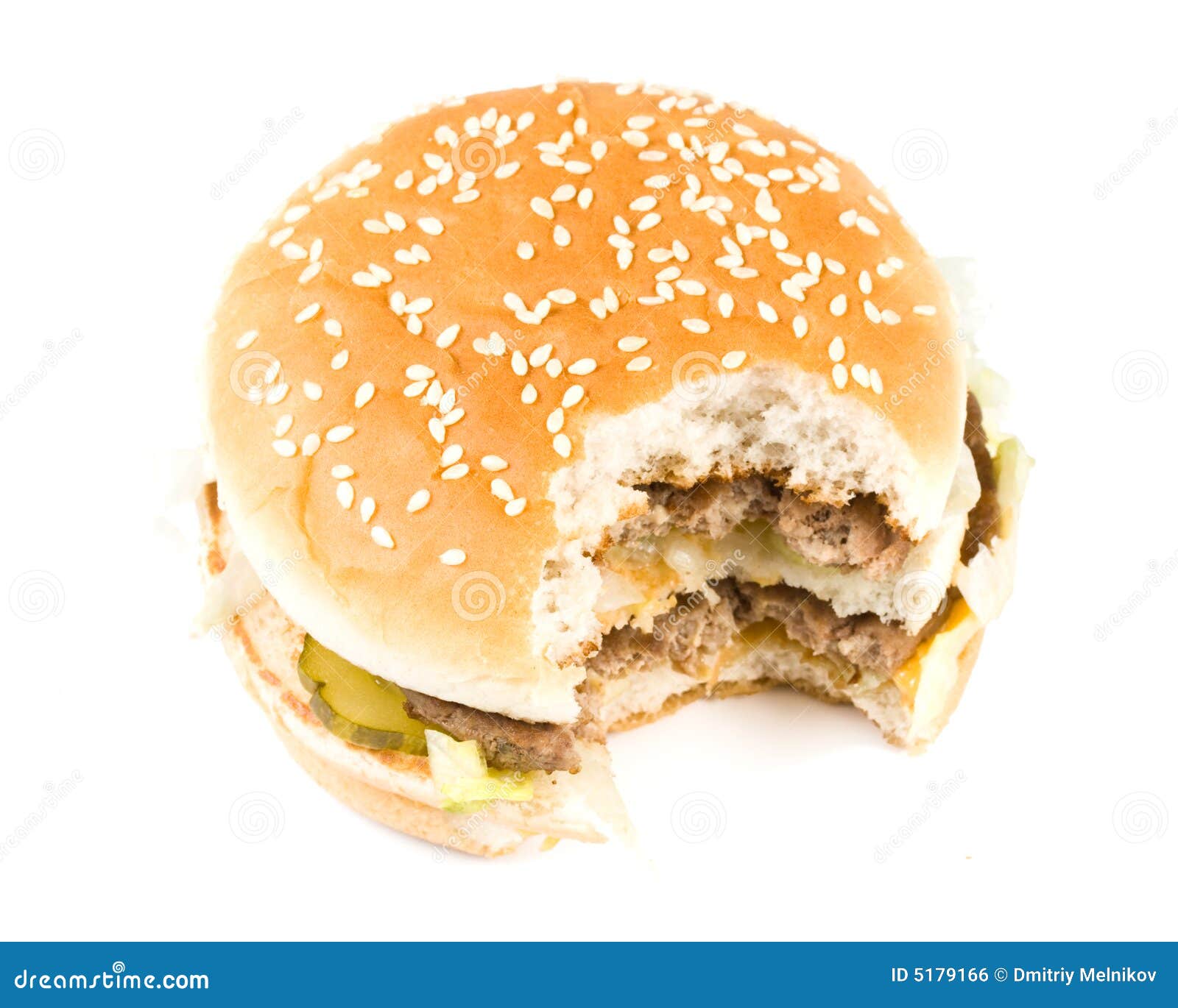 The Taken A Bite Hamburger Royalty Free Stock Image Image 5179166