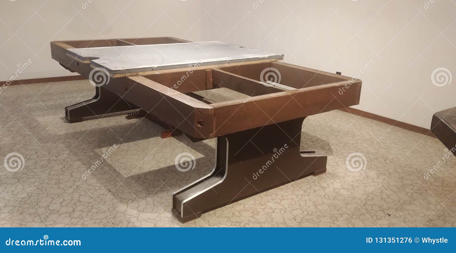 Taking Apart A Pool Table Stock Photo Image Of Assemble 131351276
