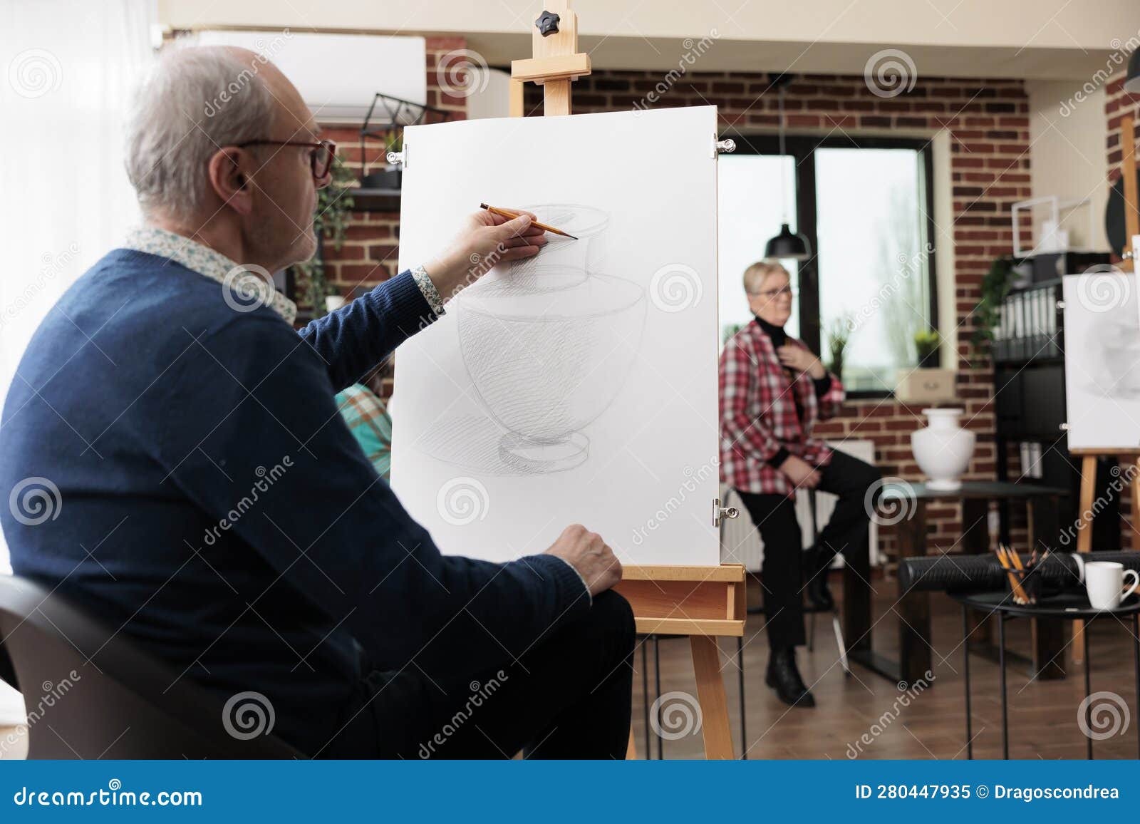 Taking Up Art Classes in Retirement Stock Image Image of creativity