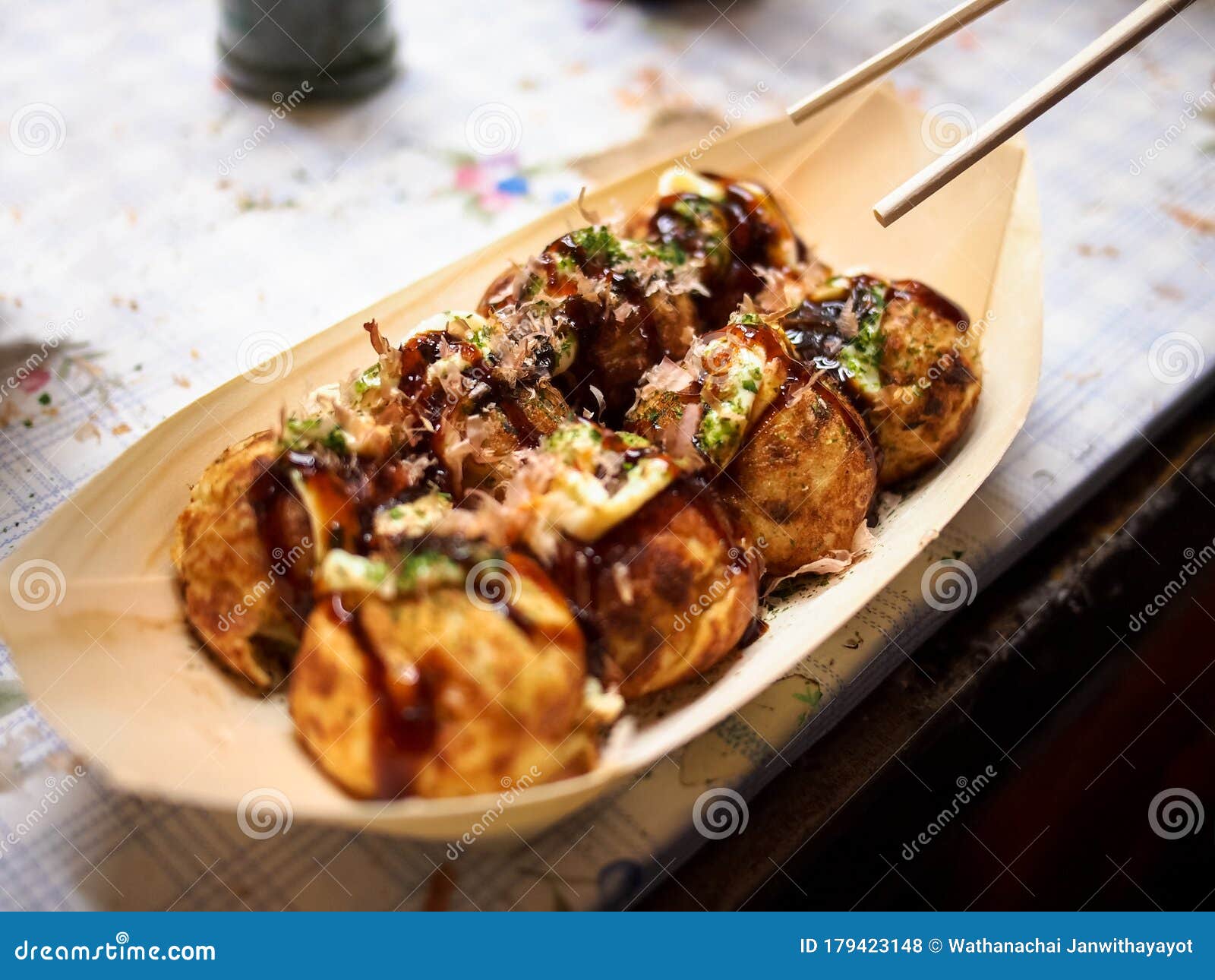 Takoyaki is a Most Famous Japanese Snack Food Stock Photo Image of