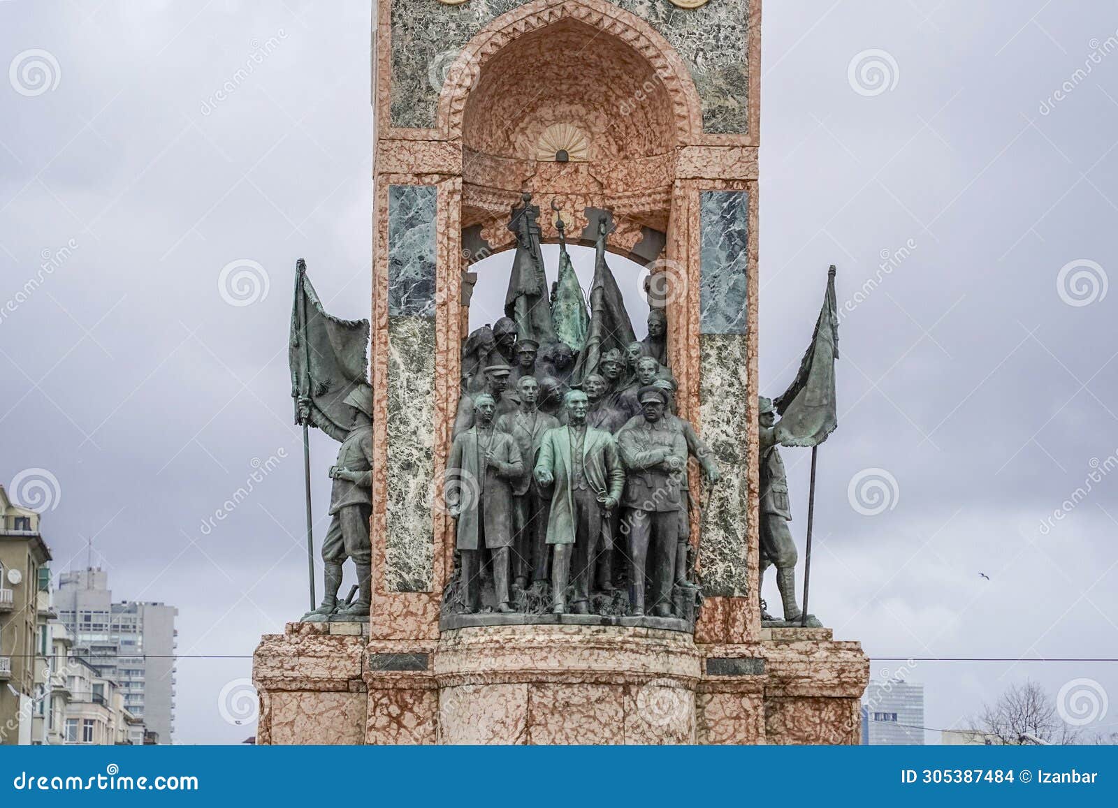 taksim square republic monument istanbul turkey