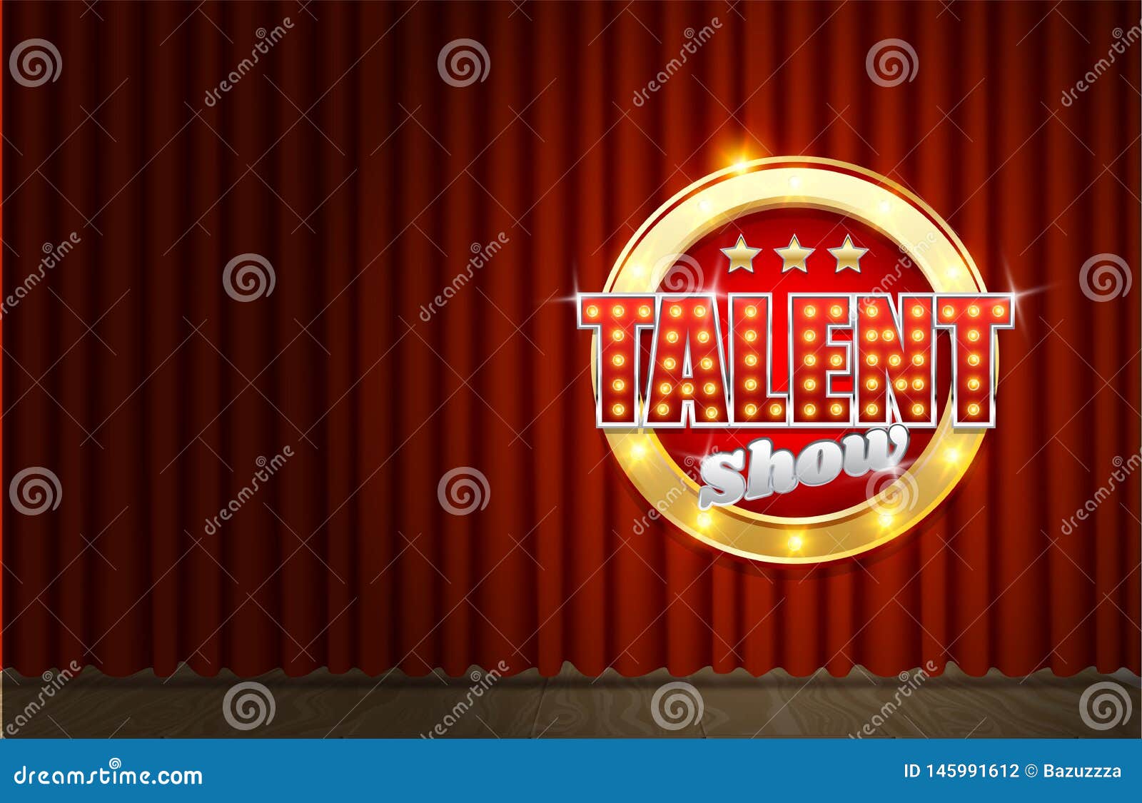 Talent Show Poster Template, Vector Realistic Illustration Stock With Regard To Talent Show Flyer Template