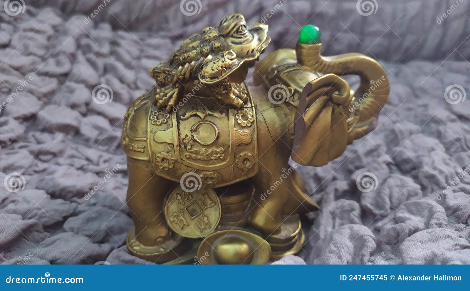 Talisman Amulet Indian Elephant and Toad Stock Image Image of